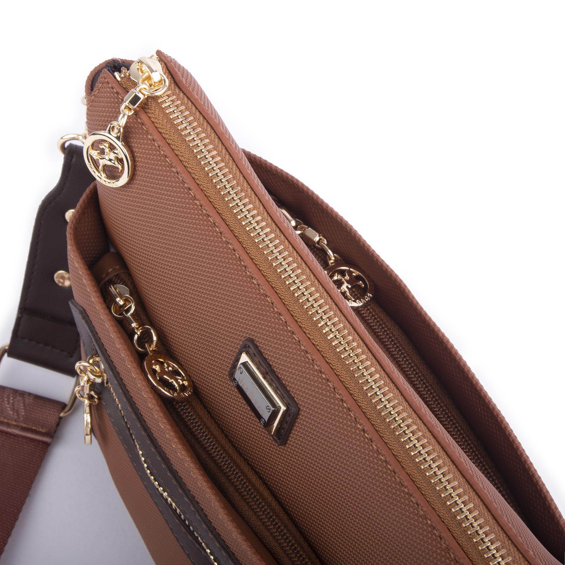Nas Bag Kadın Postacı Çapraz Çanta Taba Kahve Lacst (en 25 cm ;boy 22 cm )