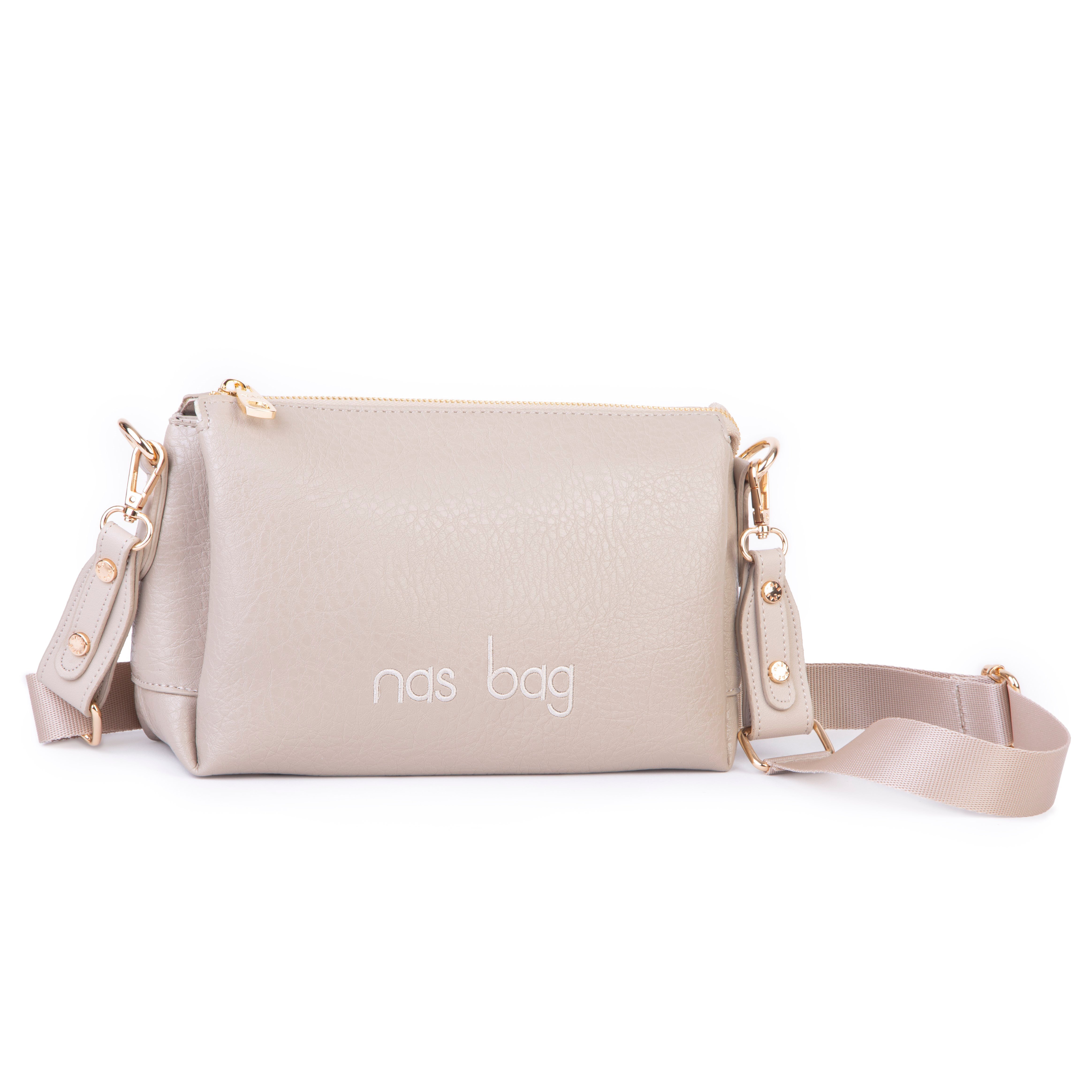 Nas Bag Kadın Sade Günlük Postacı Çantası ( 25x16 cm) Kum Victoria