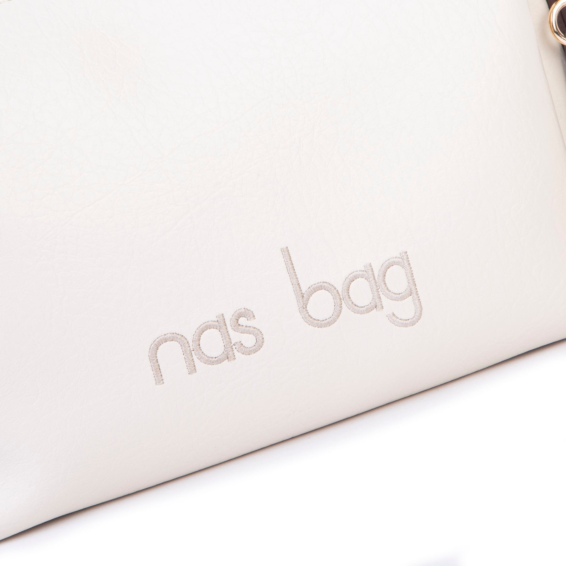 Nas Bag Kadın Sade Günlük Postacı Çantası ( 25x16 cm) Krem Kahve Victoria