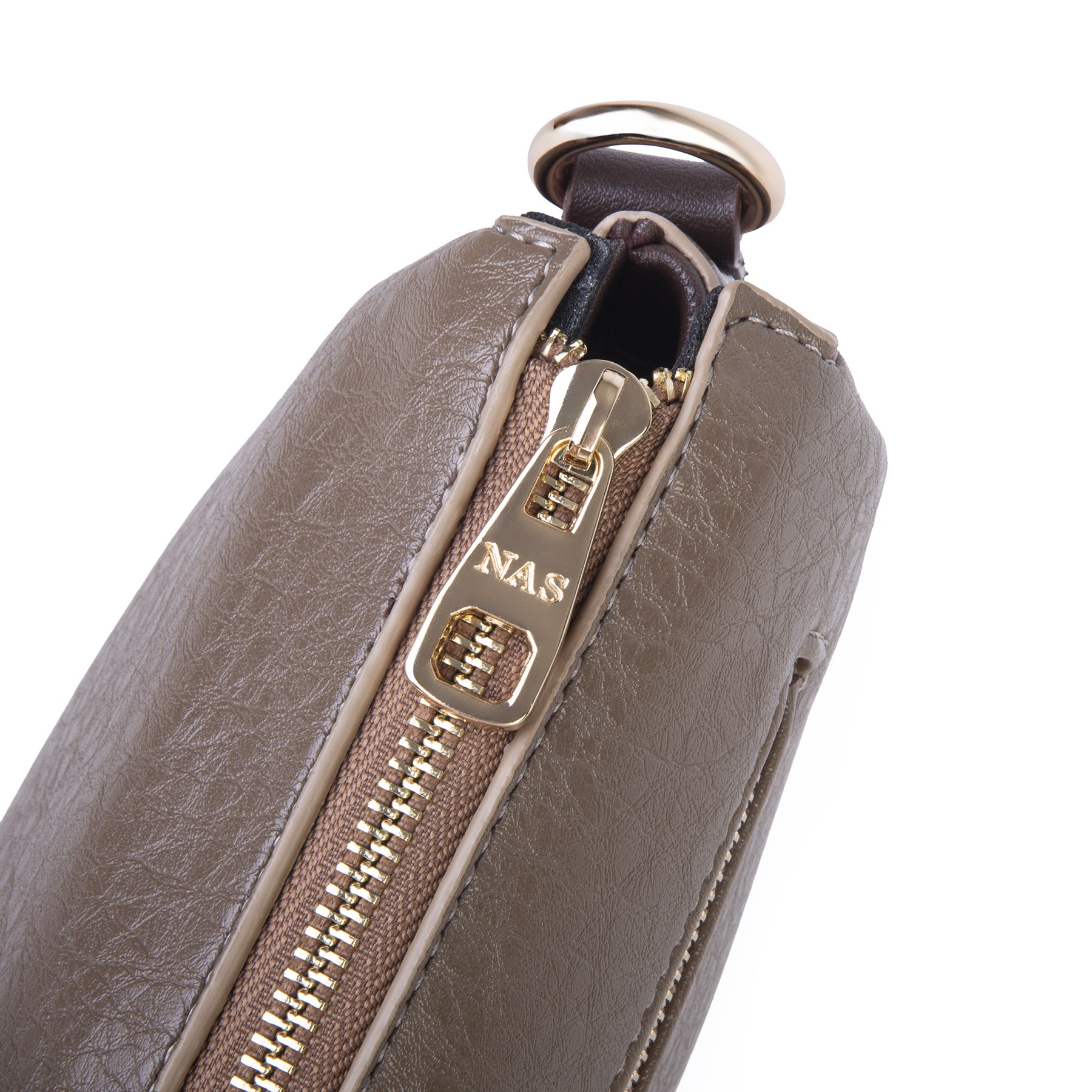 Nas Bag Kadın Sade Günlük Postacı Çantası ( 25x16 cm) Vizon Kahve Victoria
