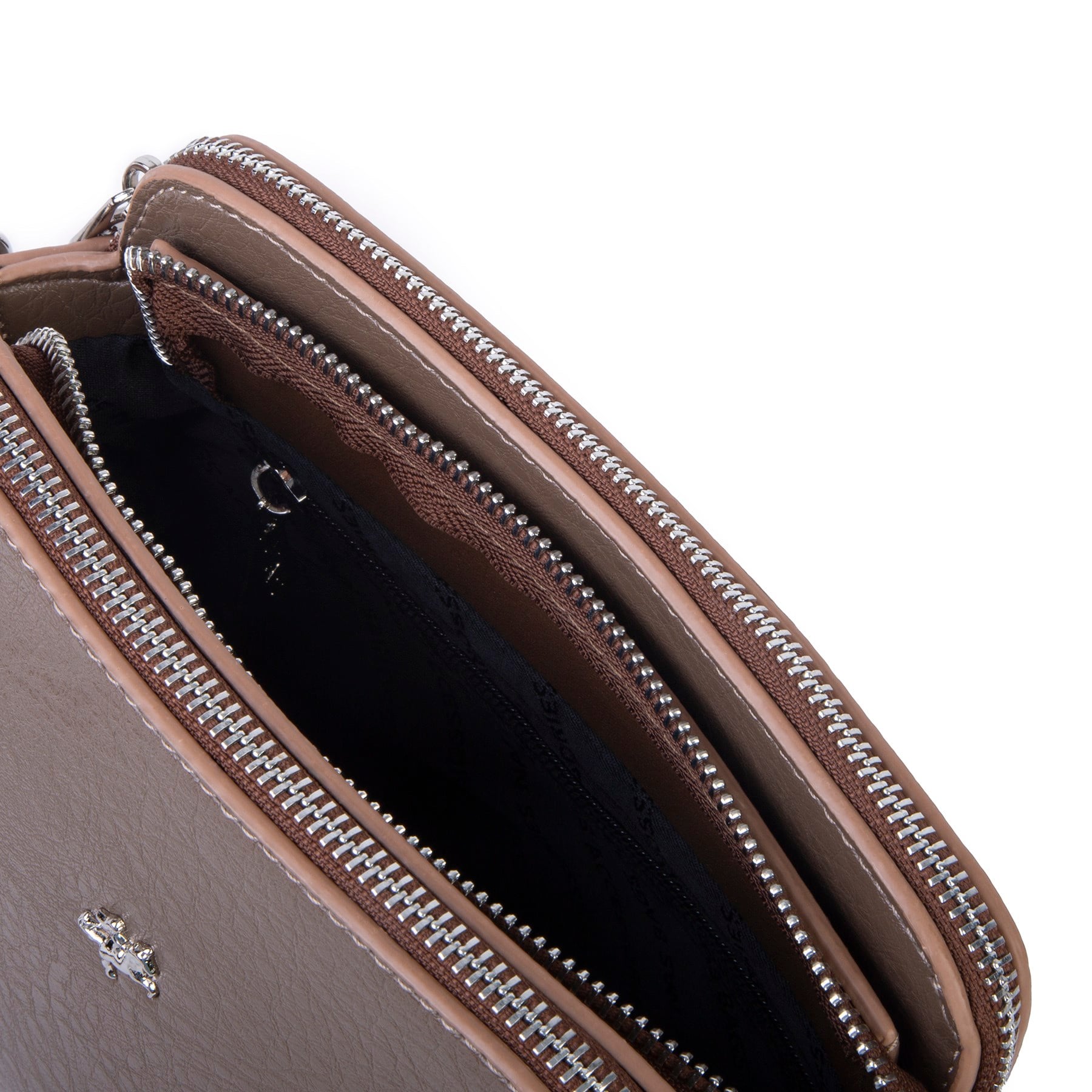 Nas Bag Kadın Sade Şık Omuz ve Çapraz Zincirli ve Uzun Çift Askılı (20x15 cm) Vizon Victoria