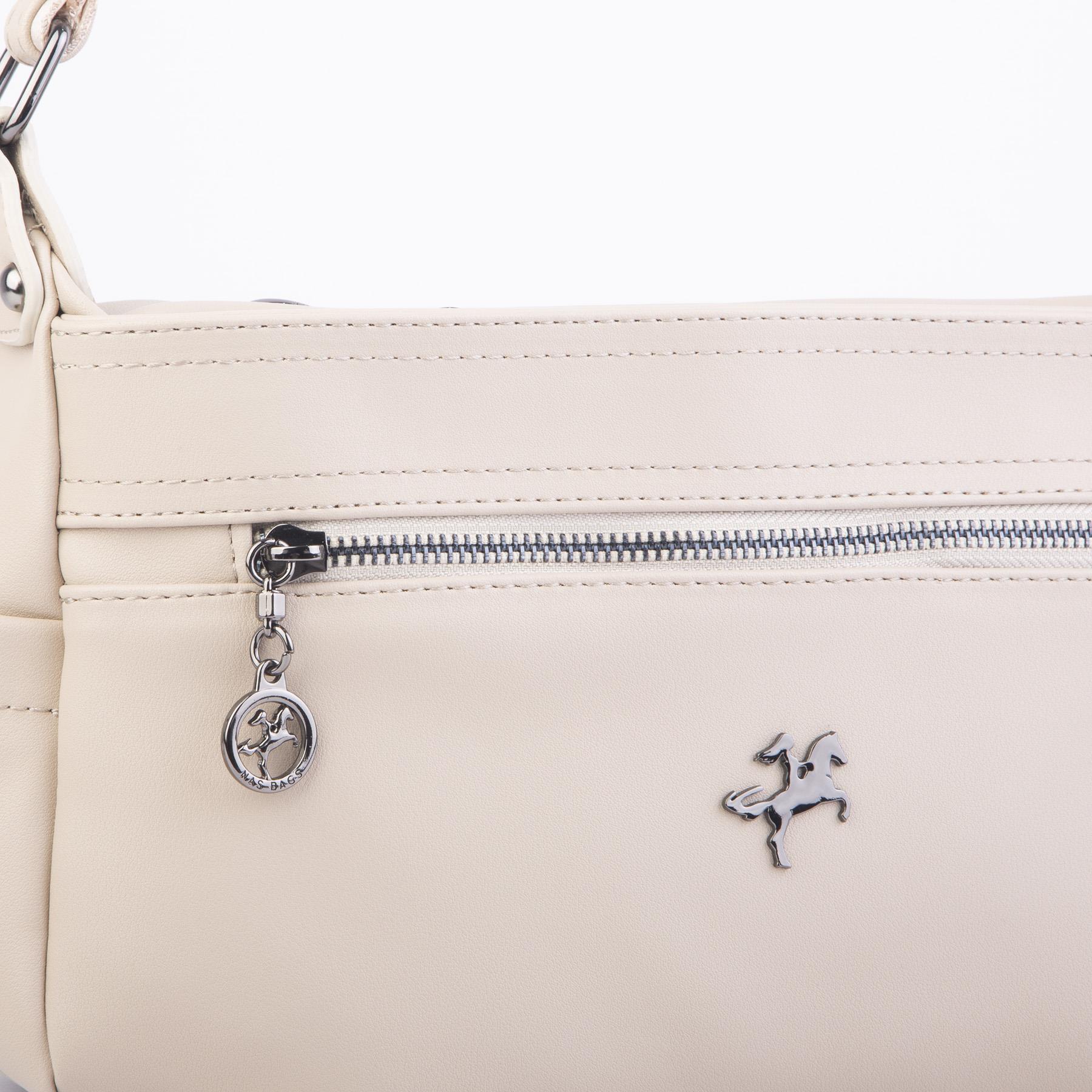 Nas Bag Kadın Salaş Çok Gözlü Çapraz Çanta Kum Dona  ( en :30cm x boy: 20 cm )
