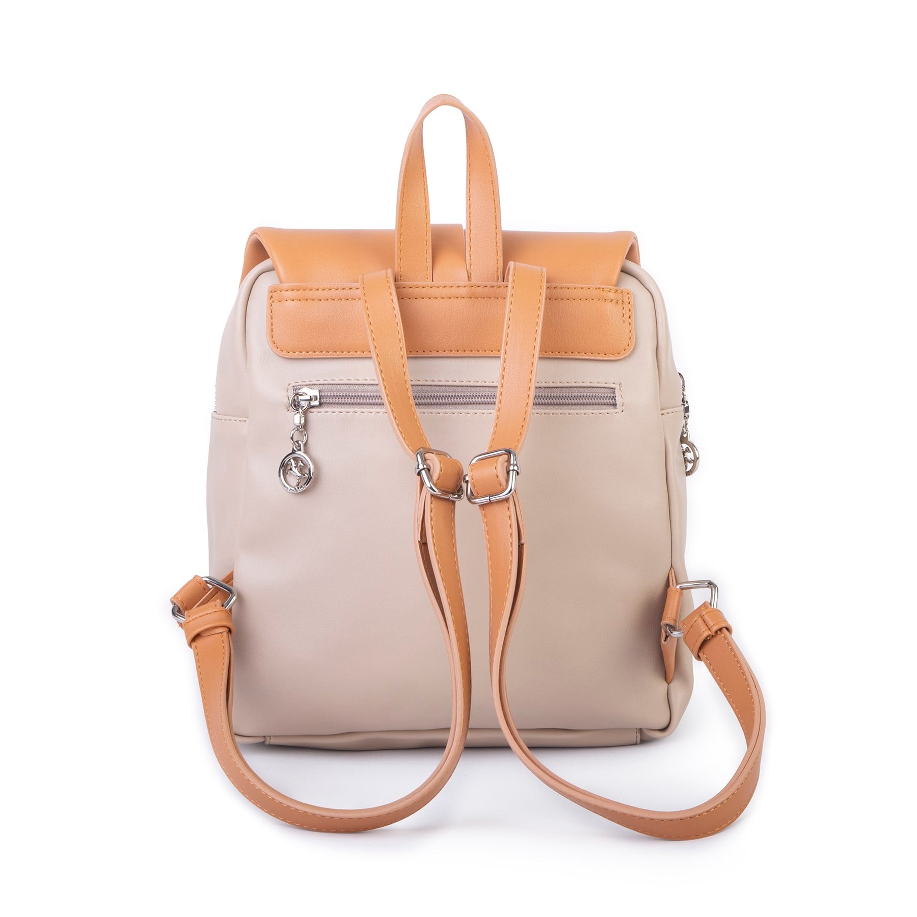 Nas Bag Kadın Şık Günlük Cepli Yumuşak Deri Sırt Çantası Kum Camel