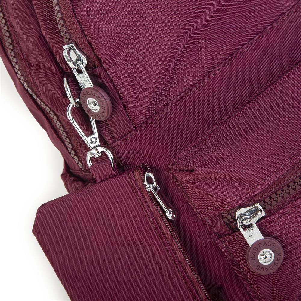 Nas Bag Küçük Kadın Sırt Çantası Bordo