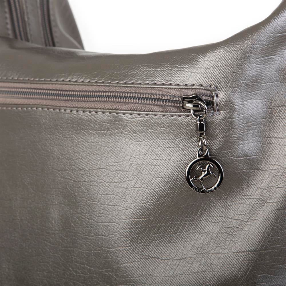 Nas Bag Kadın Sırt Çantası Gri Yıkamalı