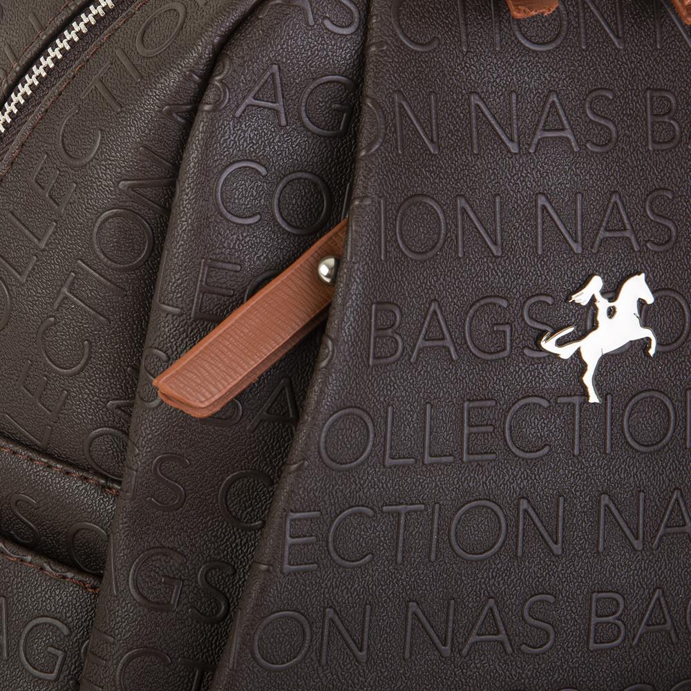 Nas Bag Kadın Sırt Çantası Kahve Taba Gofraj