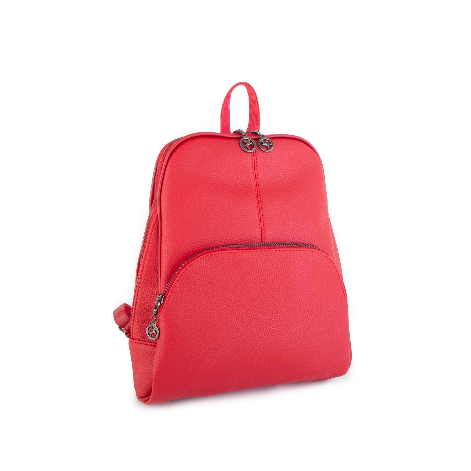 Nas Bag Kadın Sırt Çantası Orjinal Kırmızı  Natural  (Eni :28 cm, Boyu :40cm)