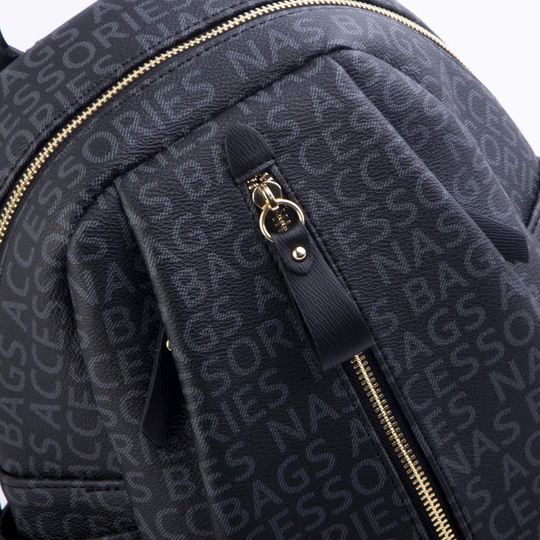 Nas Bag Kadın Sırt Çantası Siyah Yazılı  (en:28 ; boy:30cm)