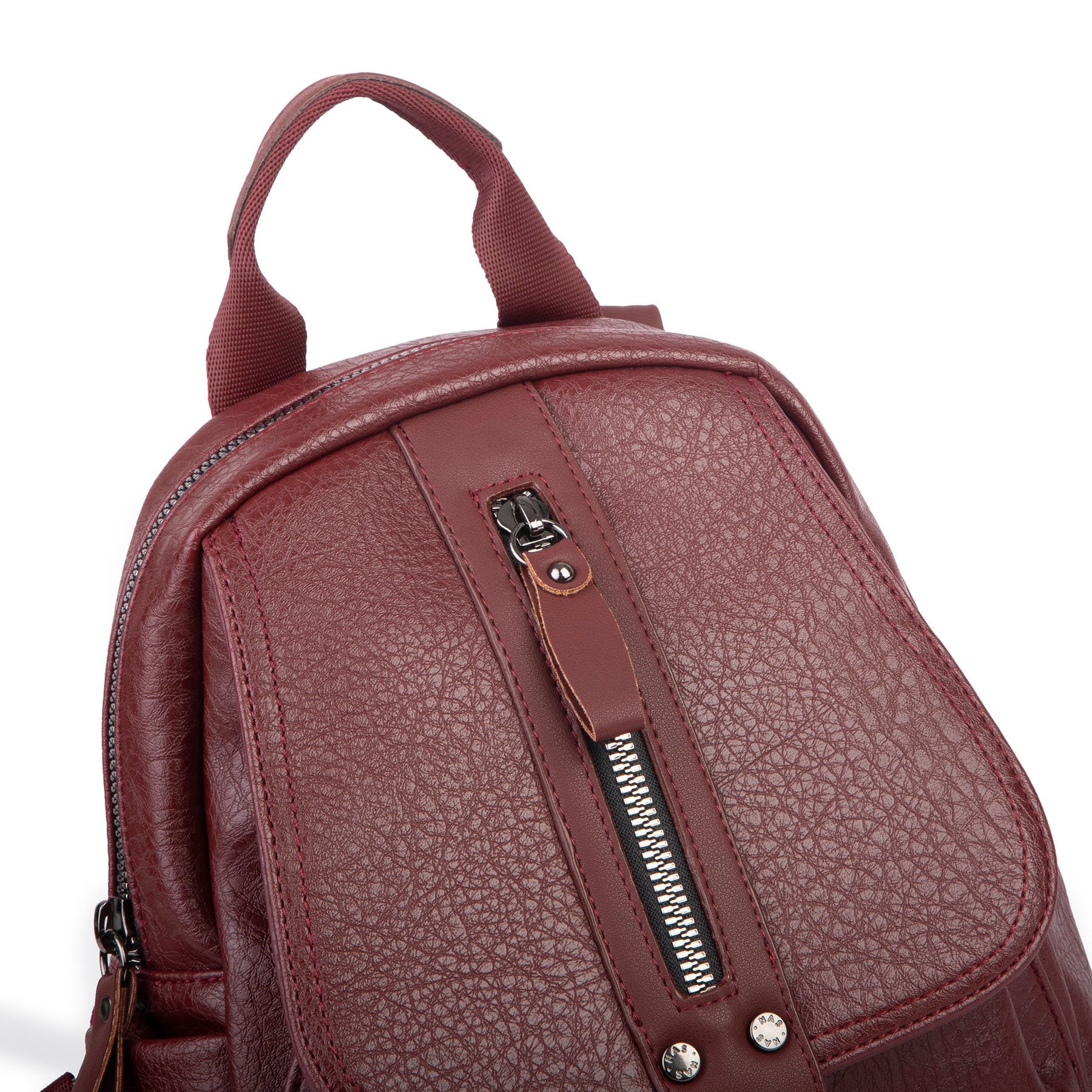 Nas Bag Kadın Sırt Çantası ve Omuz Çantası Dönüştürülebilir Tasarımlı Ürün Bordo Victoria