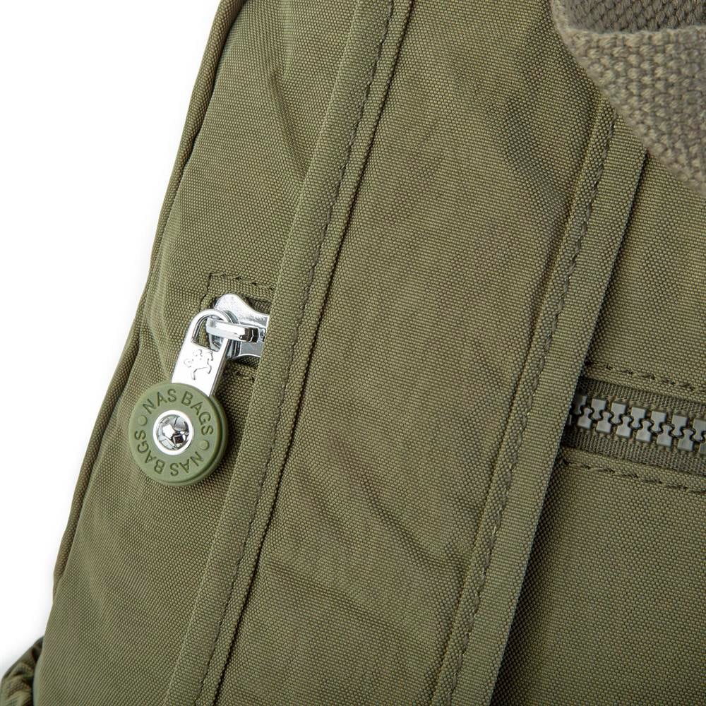 Nas Bag Kadın Sırt Çantası Zararlı Kimyasal İçermez Waterproof Koyu Yeşil