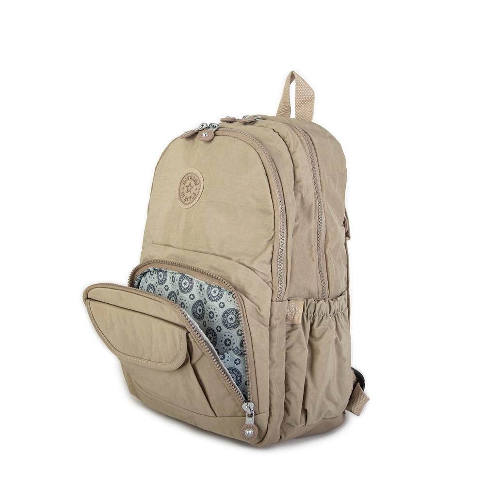 Nas Bag Kadın Sırt Çantası Zararlı Kimyasal İçermez Waterproof Vizon