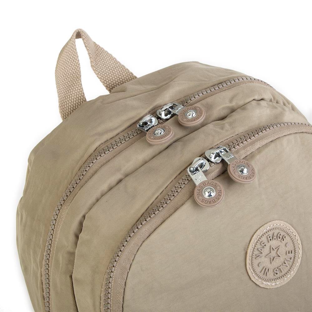 Nas Bag Kadın Sırt Çantası Zararlı Kimyasal İçermez Waterproof Vizon