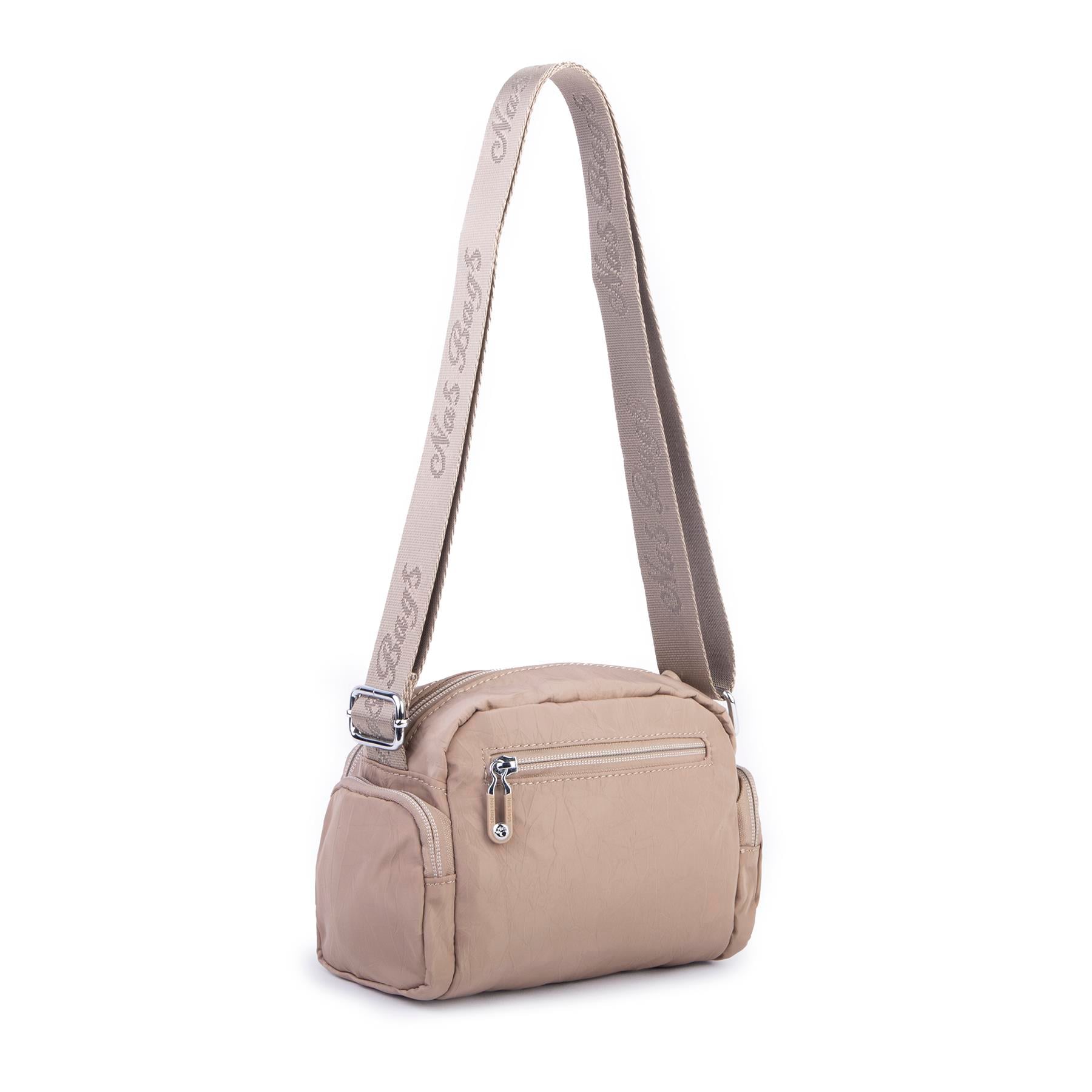 Nas Bag Kadın Spor Çok Gözlü Su Geçirmez Hafif Mini Çanta Vizon ( 22x16 cm )