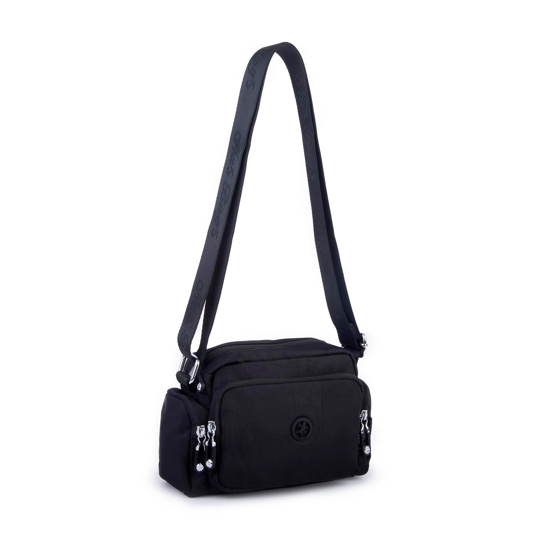 Nas Bag Kadın Spor Çok Gözlü Su Geçirmez Hafif Mini Çanta Siyah  ( 22x16 cm )