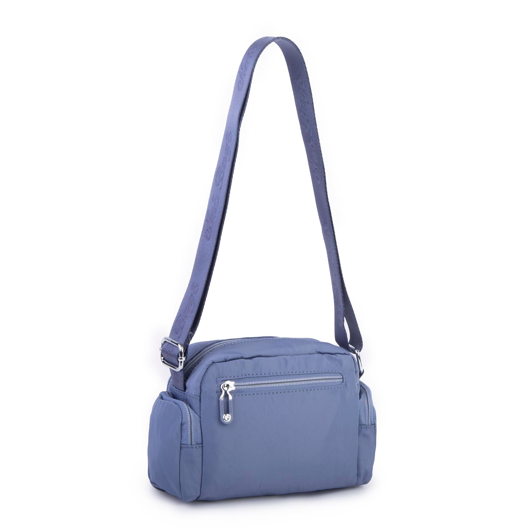 Nas Bag Kadın Spor Çok Gözlü Su Geçirmez Hafif Mini Çanta Mavi  ( 22x16 cm )