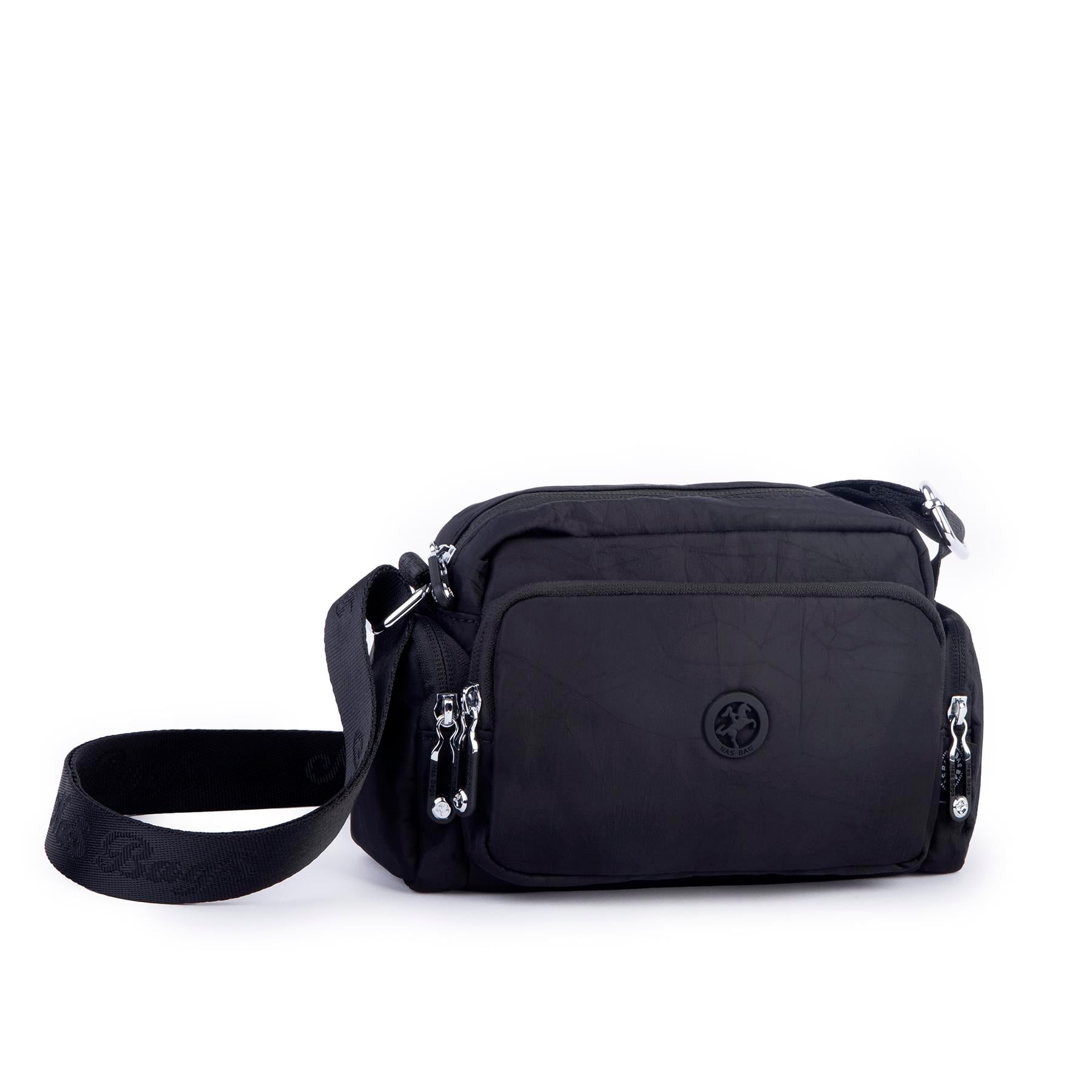 Nas Bag Kadın Spor Çok Gözlü Su Geçirmez Hafif Mini Çanta Siyah  ( 22x16 cm )