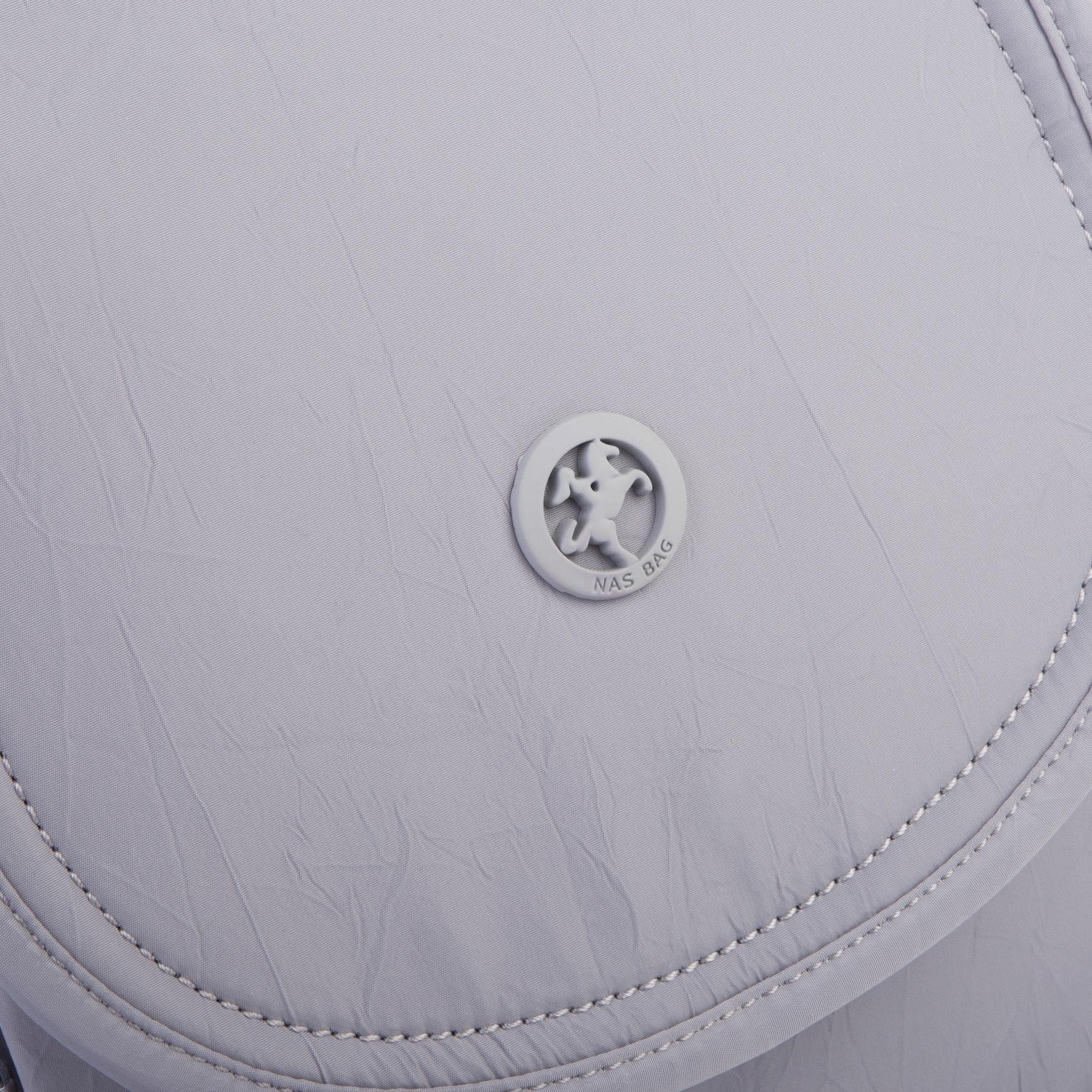 Nas Bag Kadın Water PROOF Ultra Hafif Çift Gözlü Orta Boy Sırt Çantası Gri 