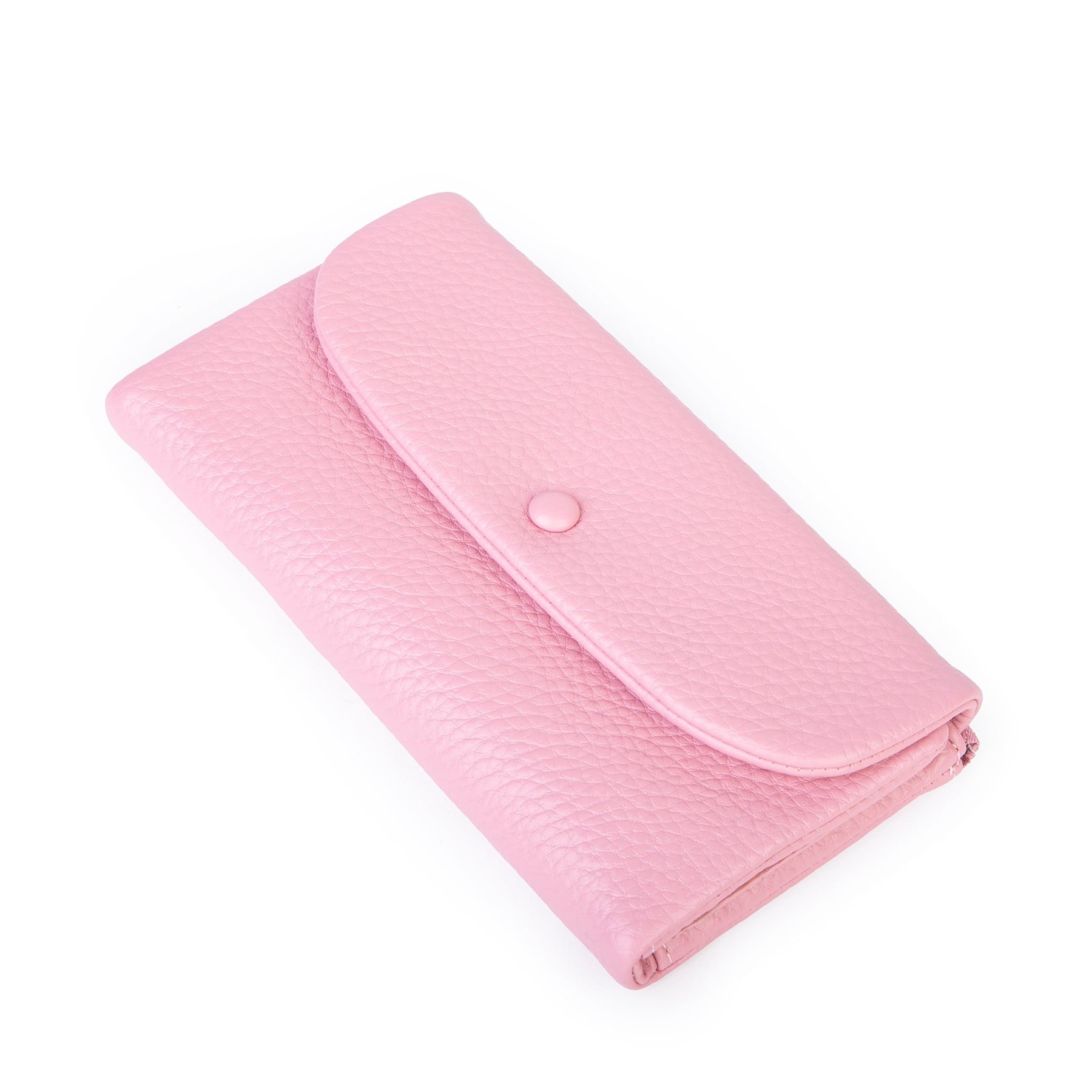 Nas Bag Kadın Yumuşak Dokulu Çok Kartlıklı Mıknatıslı Kapaklı  Büyük Boy Cüzdan Pembe