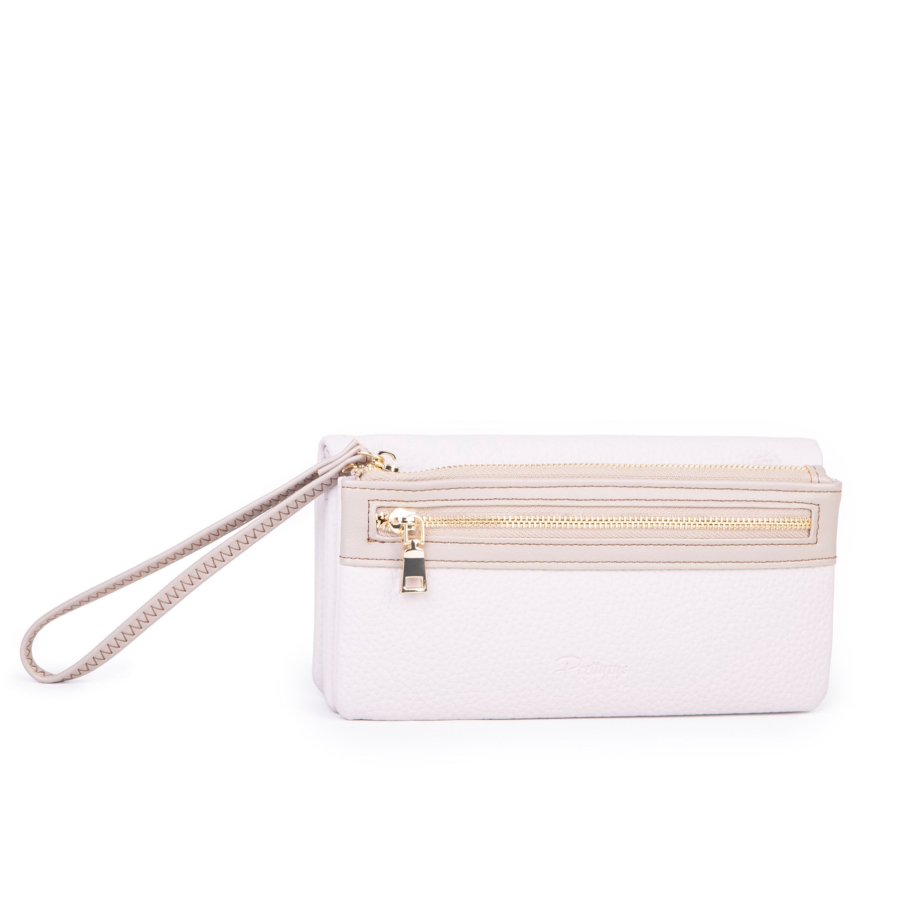 Nas Bag Kadın Yumuşak Dokulu Çok Kartlıklı ve Çok Gözlü Bilek Askılı  Büyük Boy Cüzdan Gri