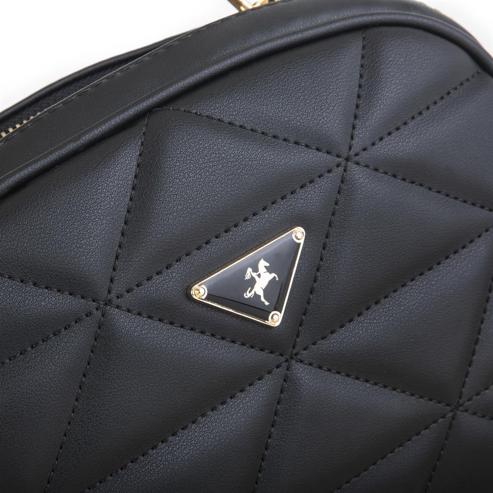 Nas Bag Kadın Zincirli Çapraz Çanta Siyah Dona