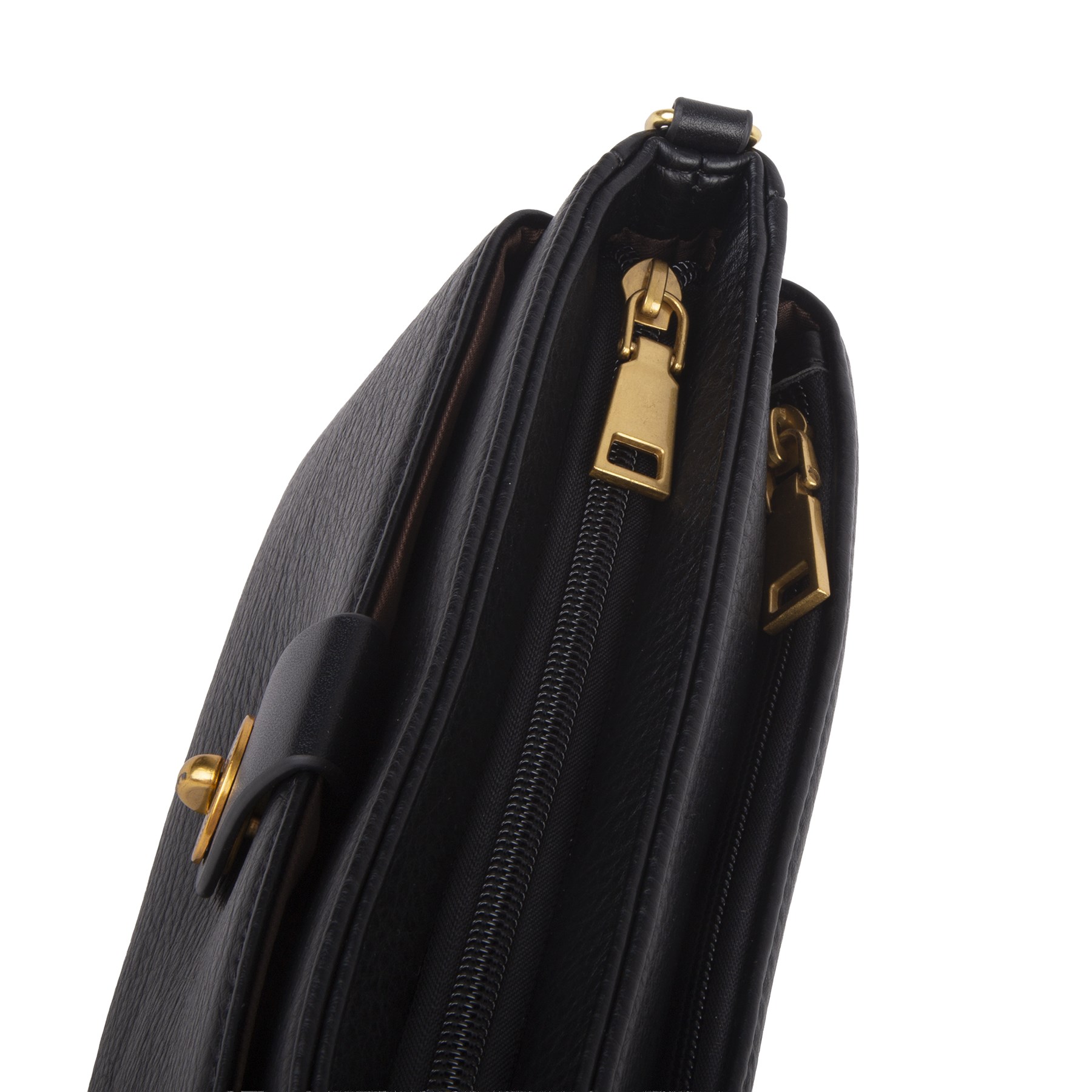 Nas Bag Mini Kadın Çapraz ve Omuz Çanta  (22x14 cm) Siyah