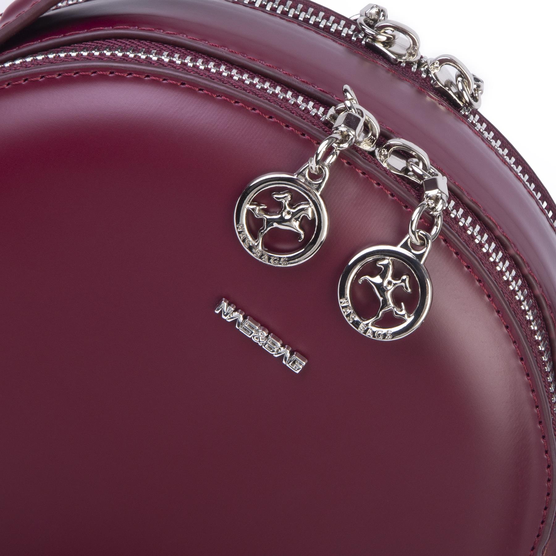 Nas Bag Mini Kadın El ve Çapraz Çanta (17x17 cm) Bordo 