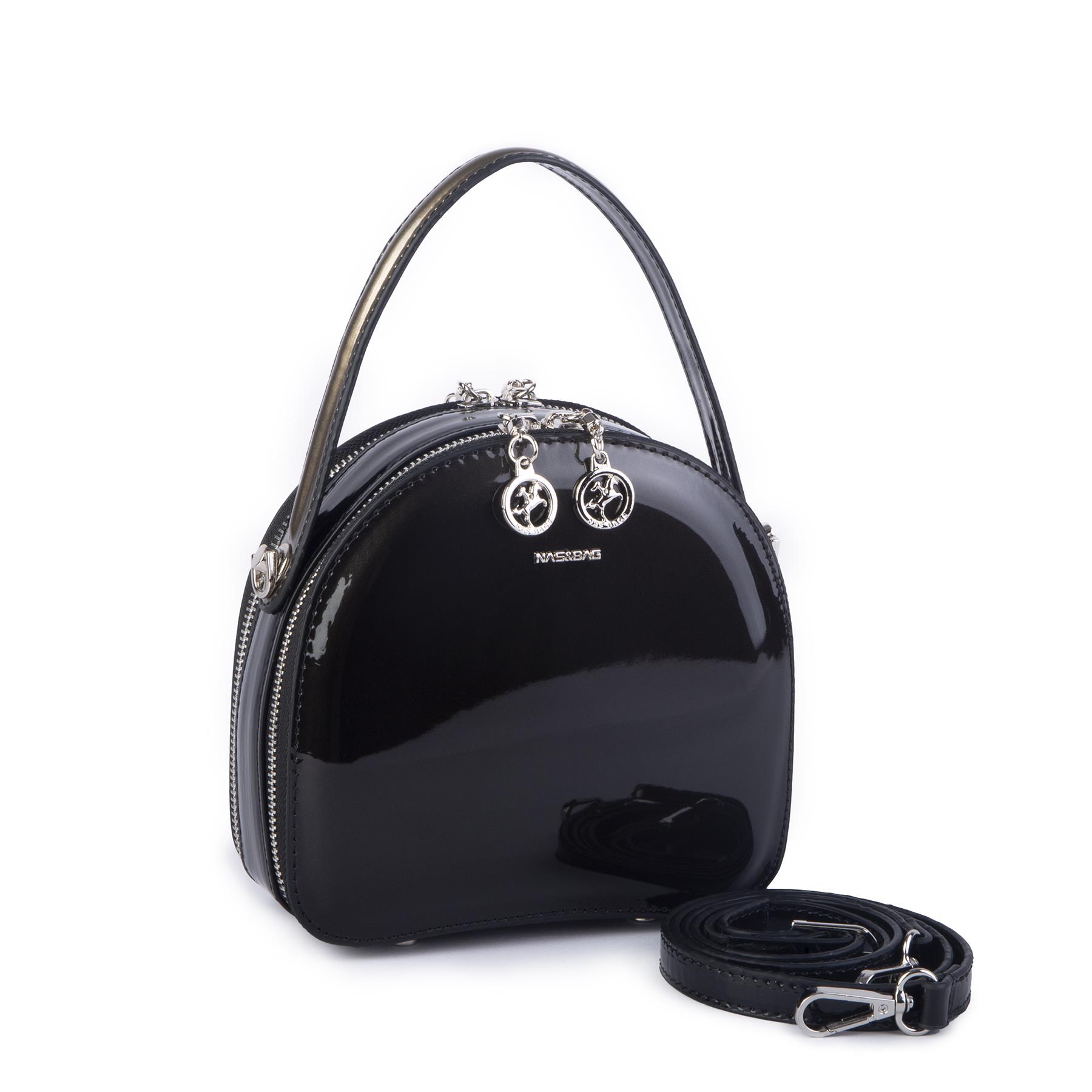 Nas Bag Mini Kadın El ve Çapraz Çanta Gri  Dumanlı (17x17 cm)