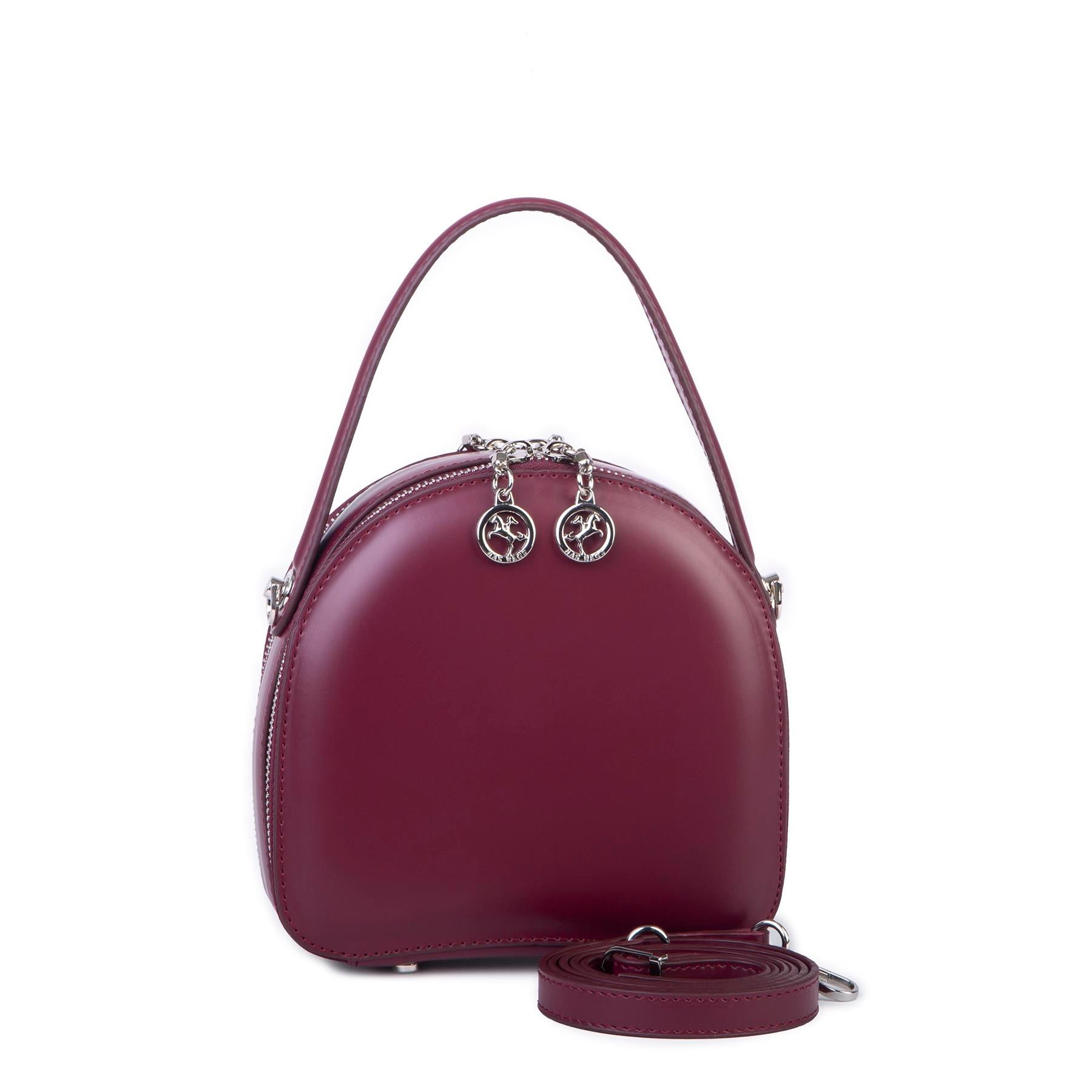 Nas Bag Mini Kadın El ve Çapraz Çanta (17x17 cm) Bordo 