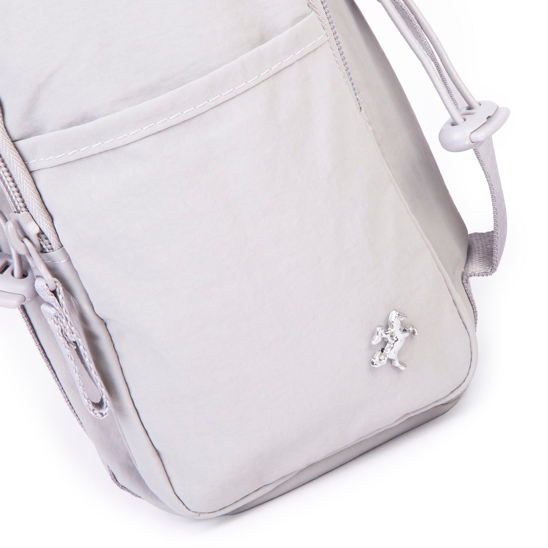 Nas Bag Mini Kadın Telefonluk Spor Şık Günlük Büzgülü El ve  Çapraz Çanta (en 20 cm ; boy 12 cm ) Gri