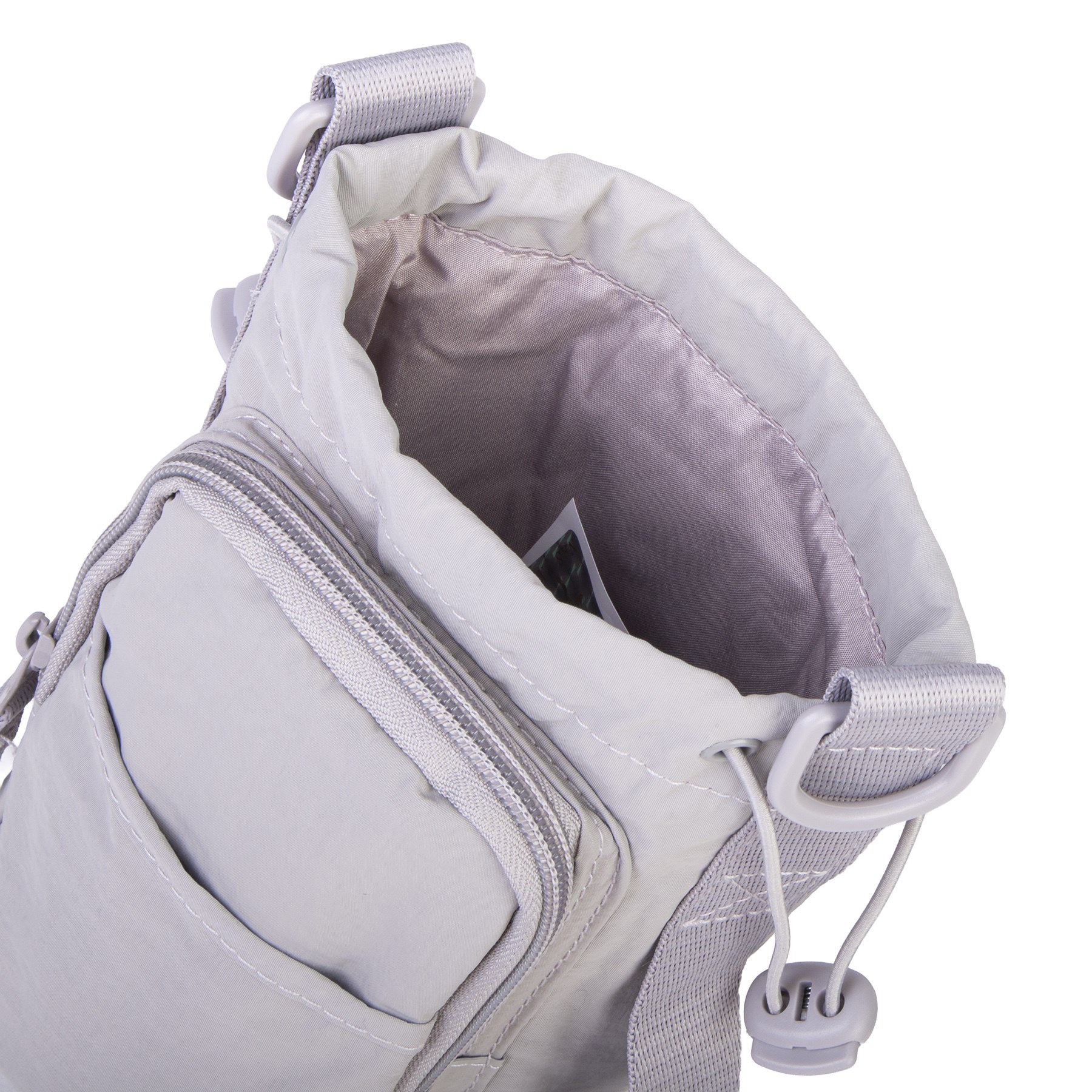 Nas Bag Mini Kadın Telefonluk Spor Şık Günlük Büzgülü El ve  Çapraz Çanta (en 20 cm ; boy 12 cm ) Gri