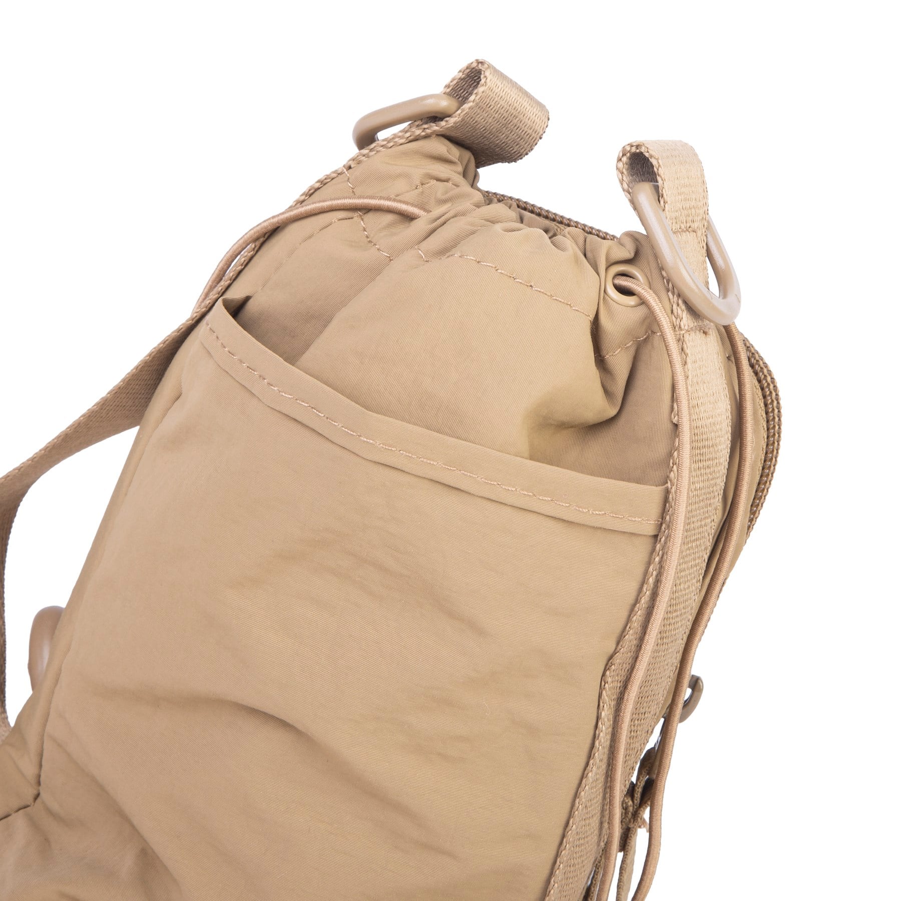 Nas Bag Mini Kadın Telefonluk Spor Şık Günlük Büzgülü El ve  Çapraz Çanta (en 20 cm ; boy 12 cm ) Vizon