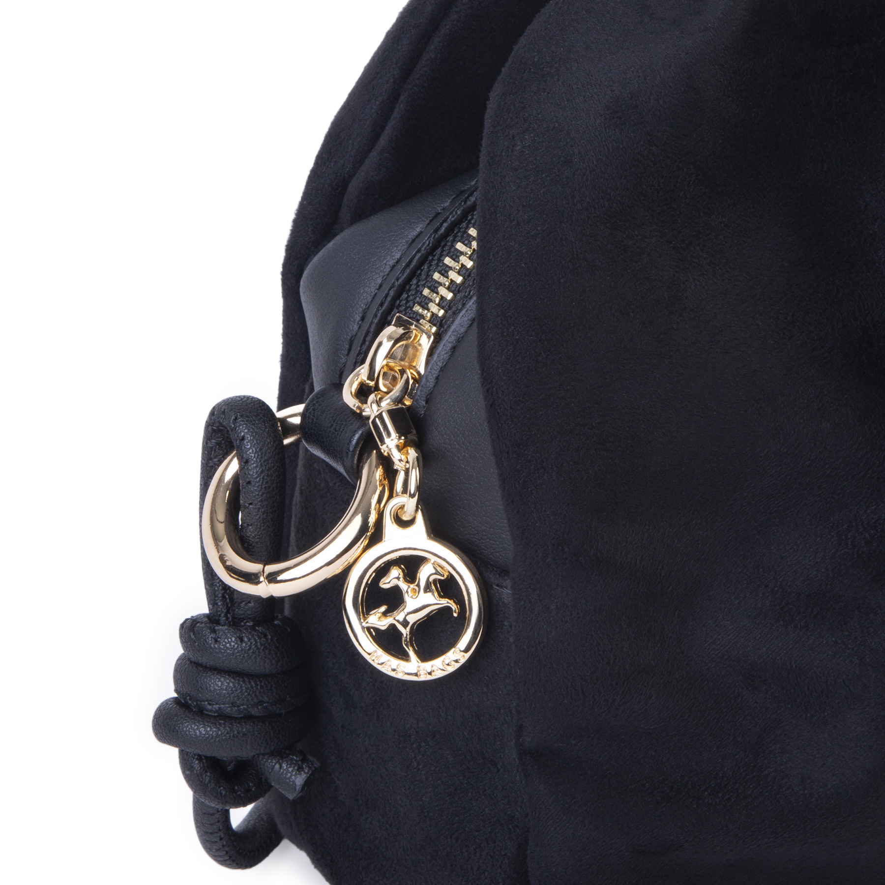 Nas Bag Mini Shopper Kadın Çapraz Çanta Siyah Süet