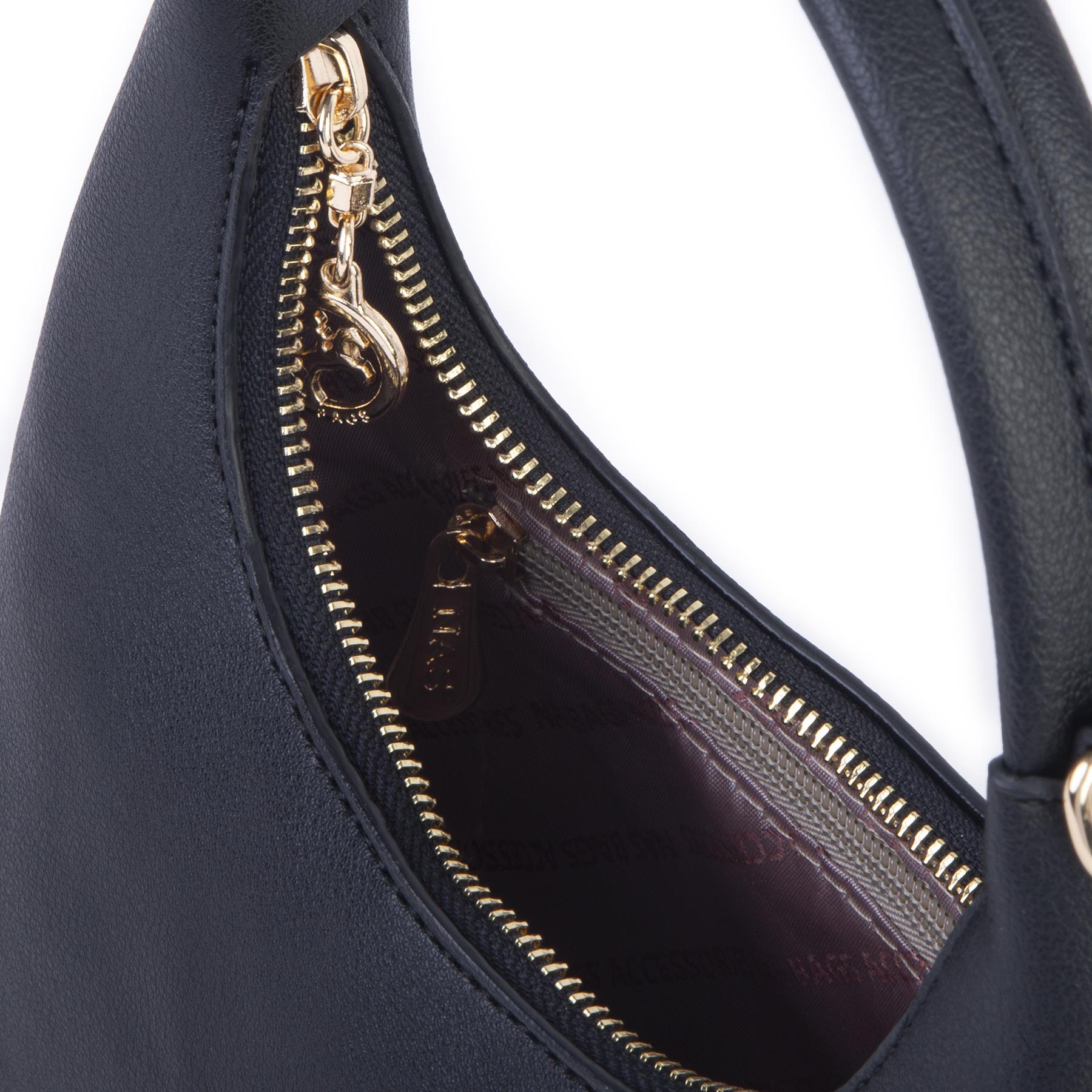 Nas Bag Mini Zincirli Omuz ve Çapraz Çanta Siyah Vld