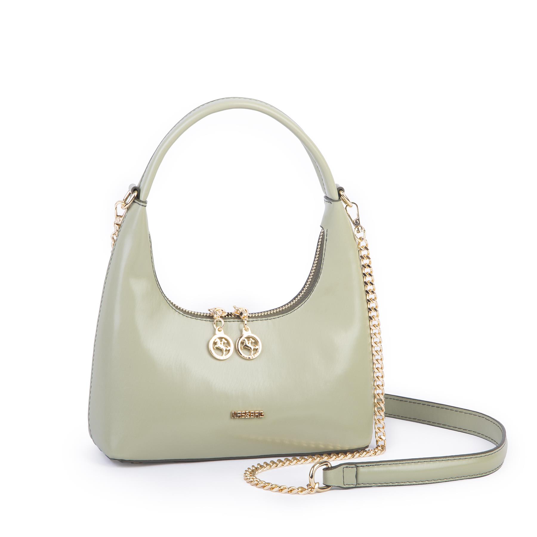 Nas Bag Mini Zincirli Omuz ve Çapraz Çanta Yeşil 