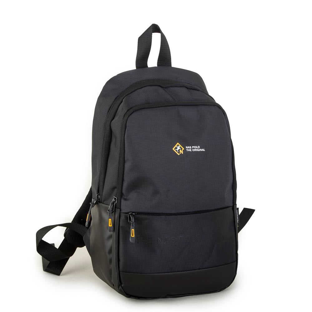 Nas Bag-Nas Polo (Waterproof) Outdoor Erkek Sırt Çantası Siyah   (25x39x10 cm)