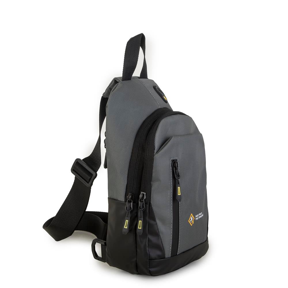 Nas Bag-Nas Polo (Waterproof) Outdoor Erkek Bel Ve Çapraz Body Bag Gri Antasit