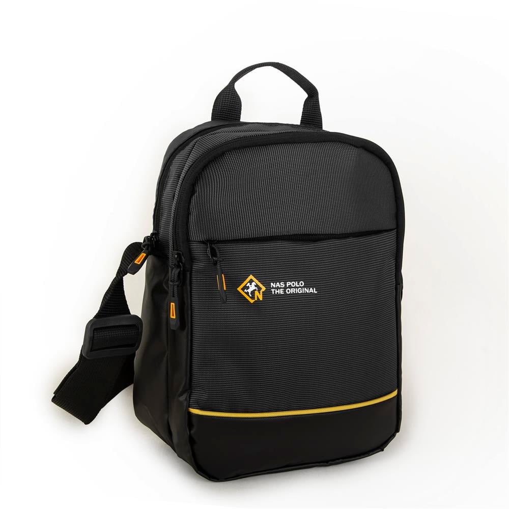 Nas Bag-Nas Polo (Waterproof ) Outdoor Erkek El Ve Çapraz Çanta Siyah