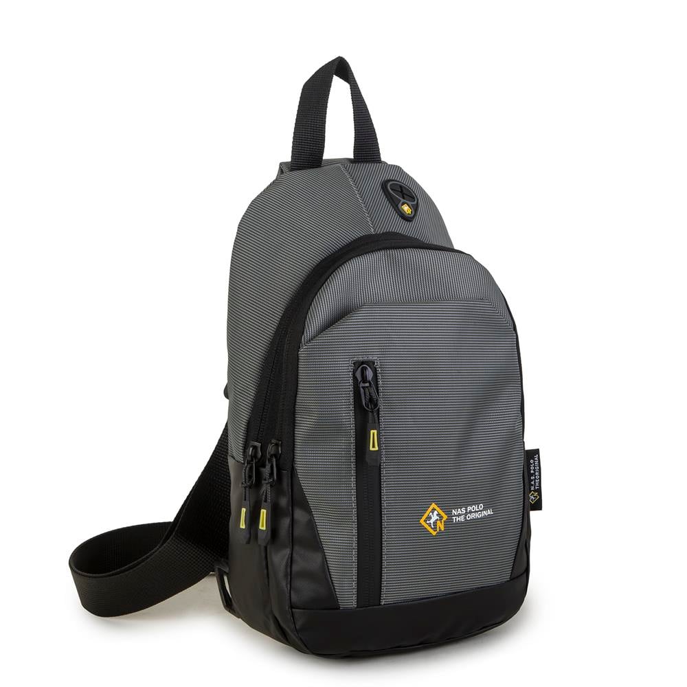 Nas Bag-Nas Polo (Waterproof) Outdoor Erkek Bel Ve Çapraz Body Bag Gri Antasit