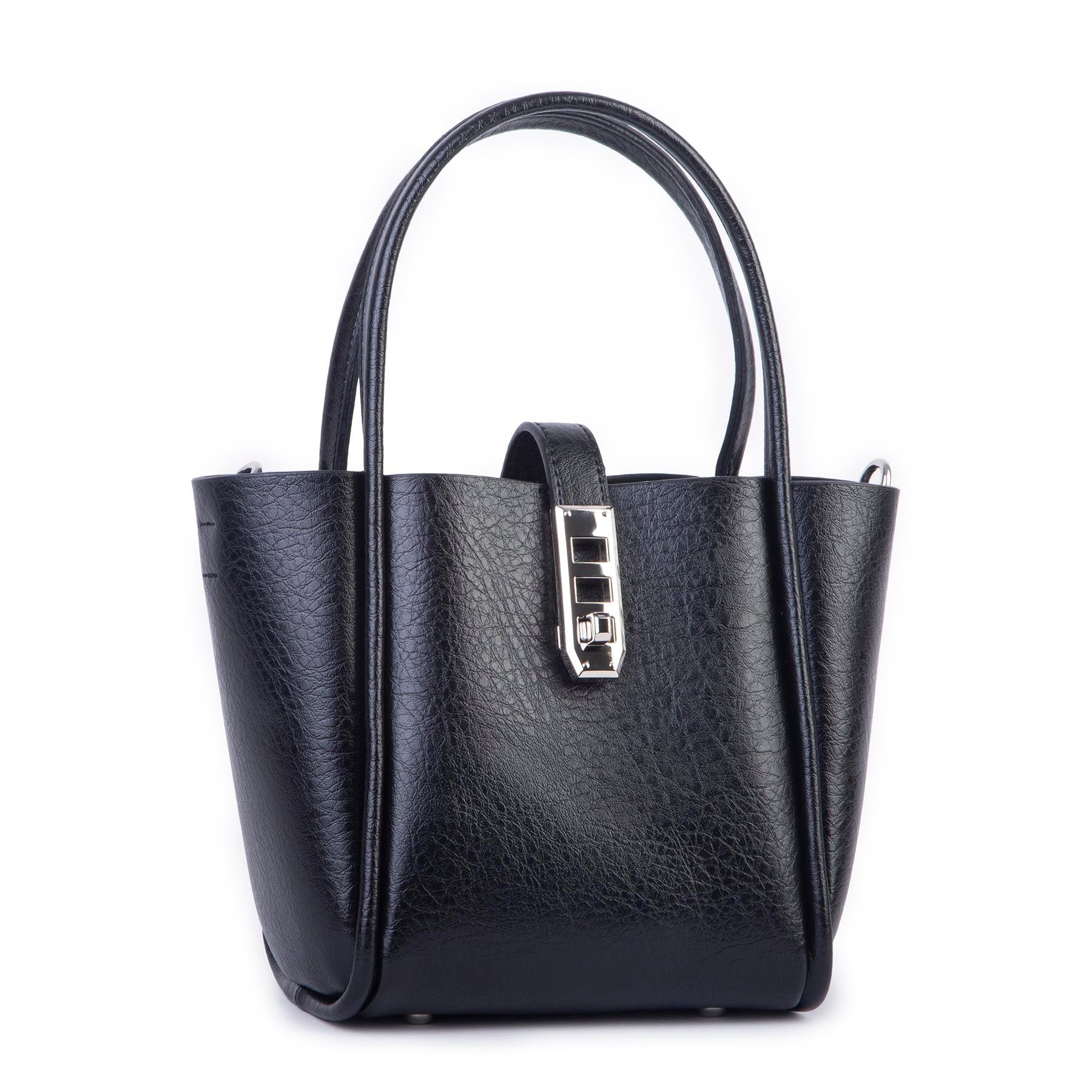 Nas Bag Orta Boy Kadın El ve Omuz Çapraz Çanta 18x20 cm Siyah Victoria