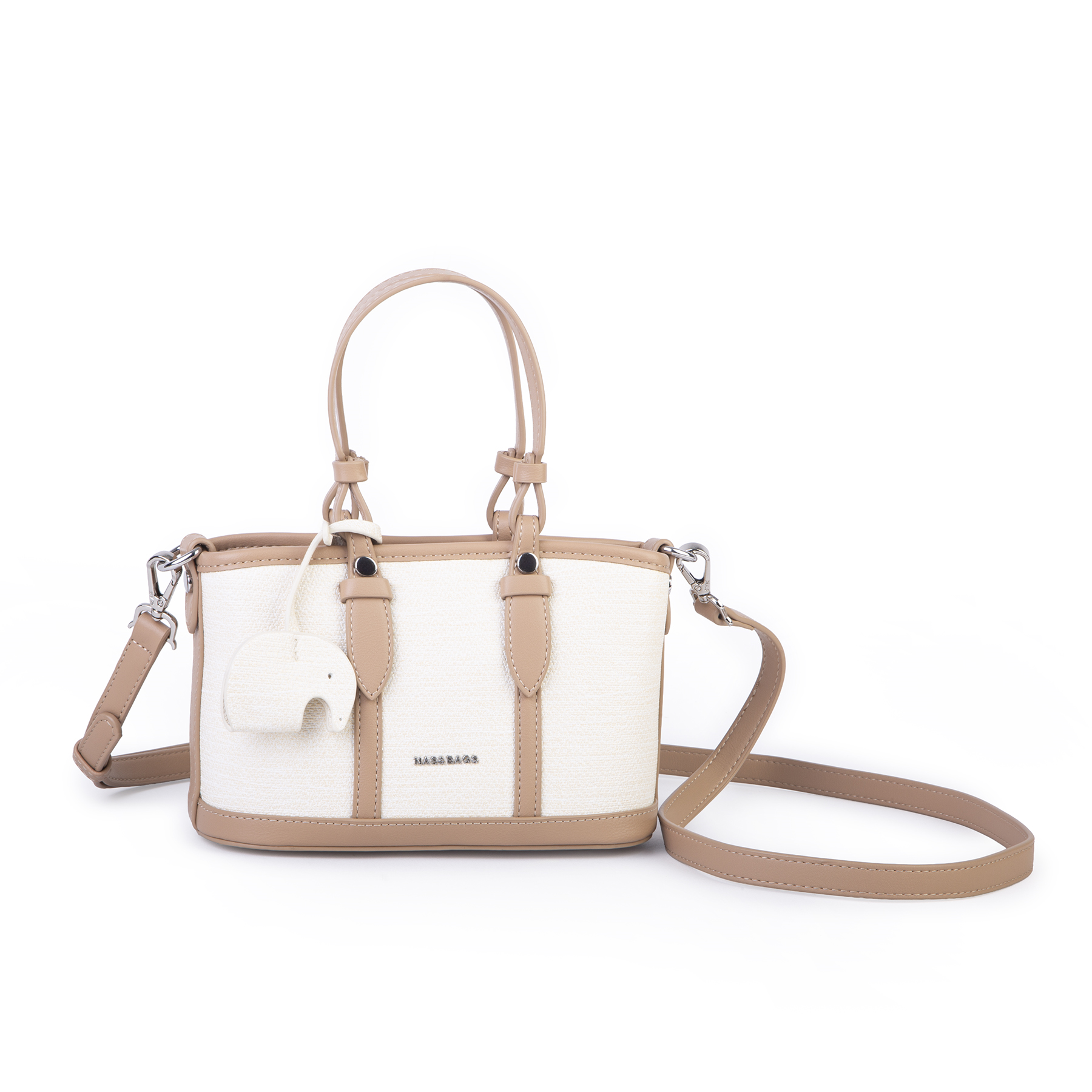 Nas Bag Premium 2 li Set El ve Çapraz Çanta ile Cüzdan Takım Kum