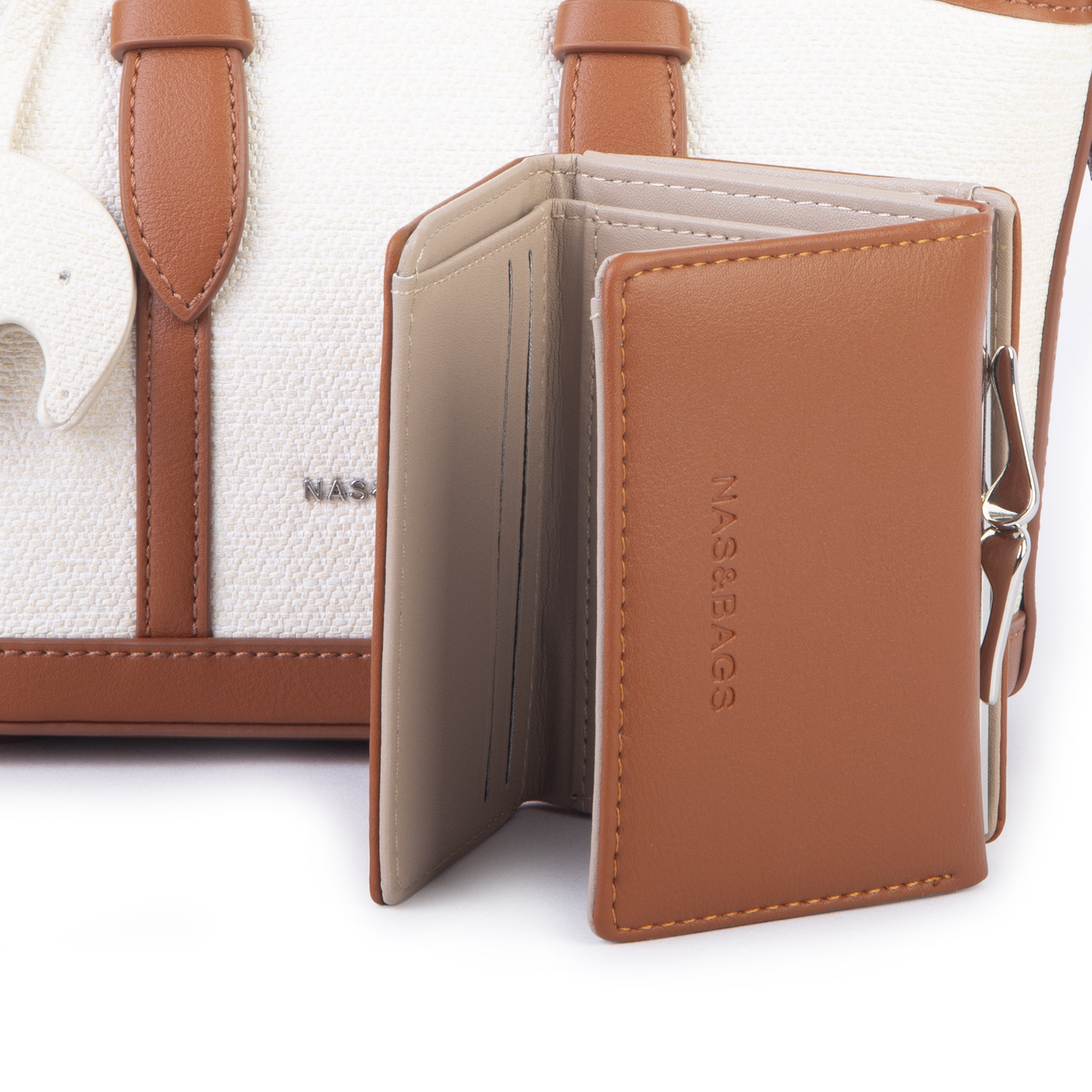 Nas Bag Premium 2 li Mini Set El ve Çapraz Çanta ile Cüzdan Takım Taba