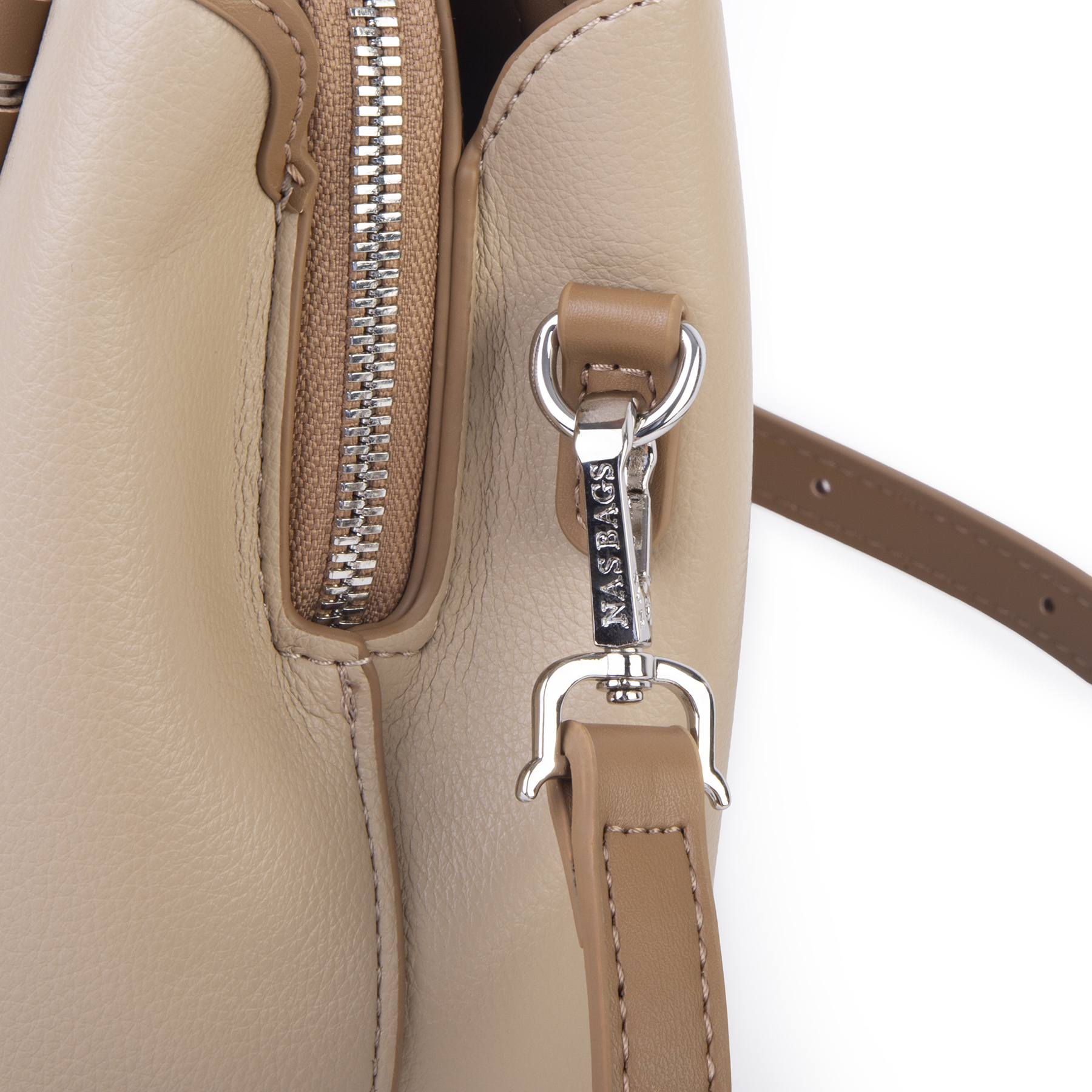 Nas Bag Premium 2li set Çanta El Omuz ve Çapraz Çanta Cüzdan Vizon