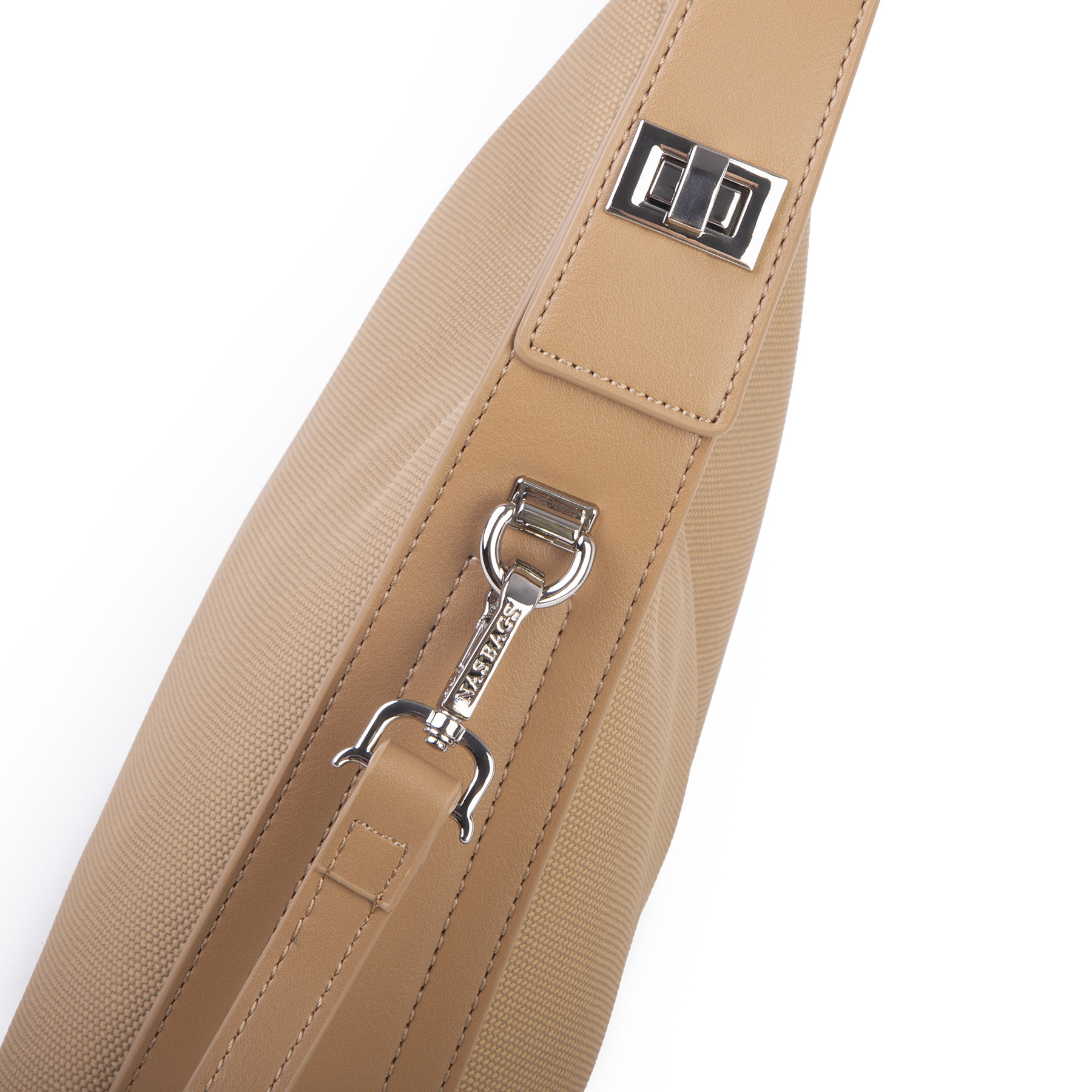 Nas Bag Premium 2li Set Kadın El Omuz ve Postacı Çantası ile Cüzdan Set Kum