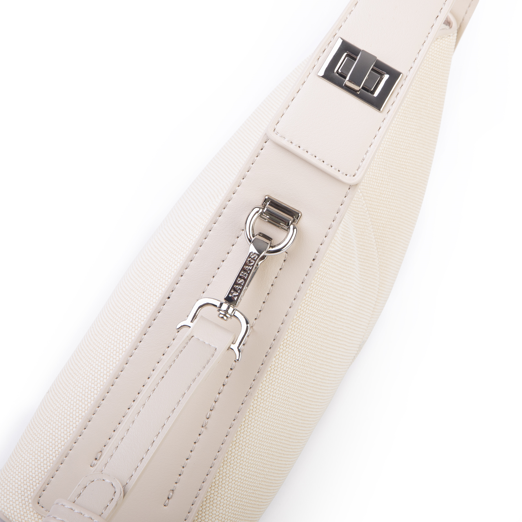 Nas Bag Premium 2li Set Kadın El Omuz ve Postacı Çantası ile Cüzdan Set Krem