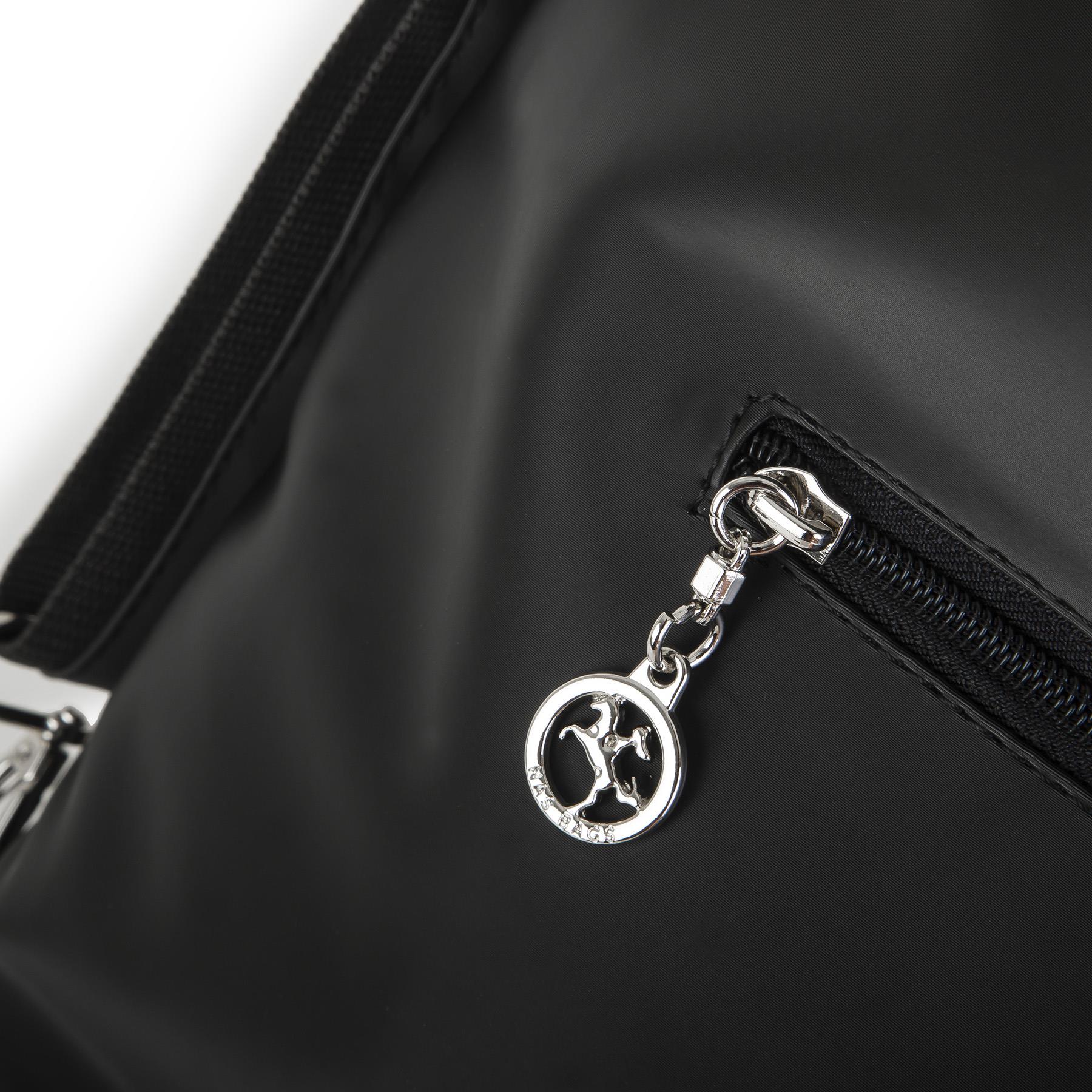 Nas Bag Sırt Çantası ve Omuz Çantası Dönüştürülebilir Tasarımlı Ürün Mini Ayrılabilir  Çapraz Çantalı   Siyah Saten  (33x33 cm Ebatındadır)