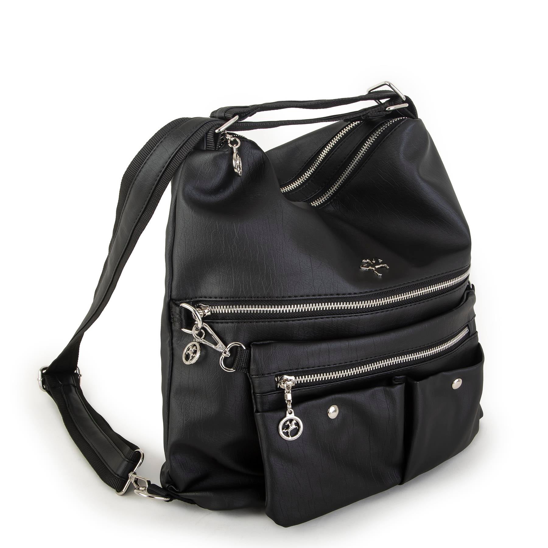 Nas Bag Sırt Çantası ve Omuz Çantası Dönüştürülebilir Tasarımlı Mini Ayrılabilir  Çapraz Çantalı  Ürün  Siyah Yıkamalı (33x33 cm Ebatındadır)