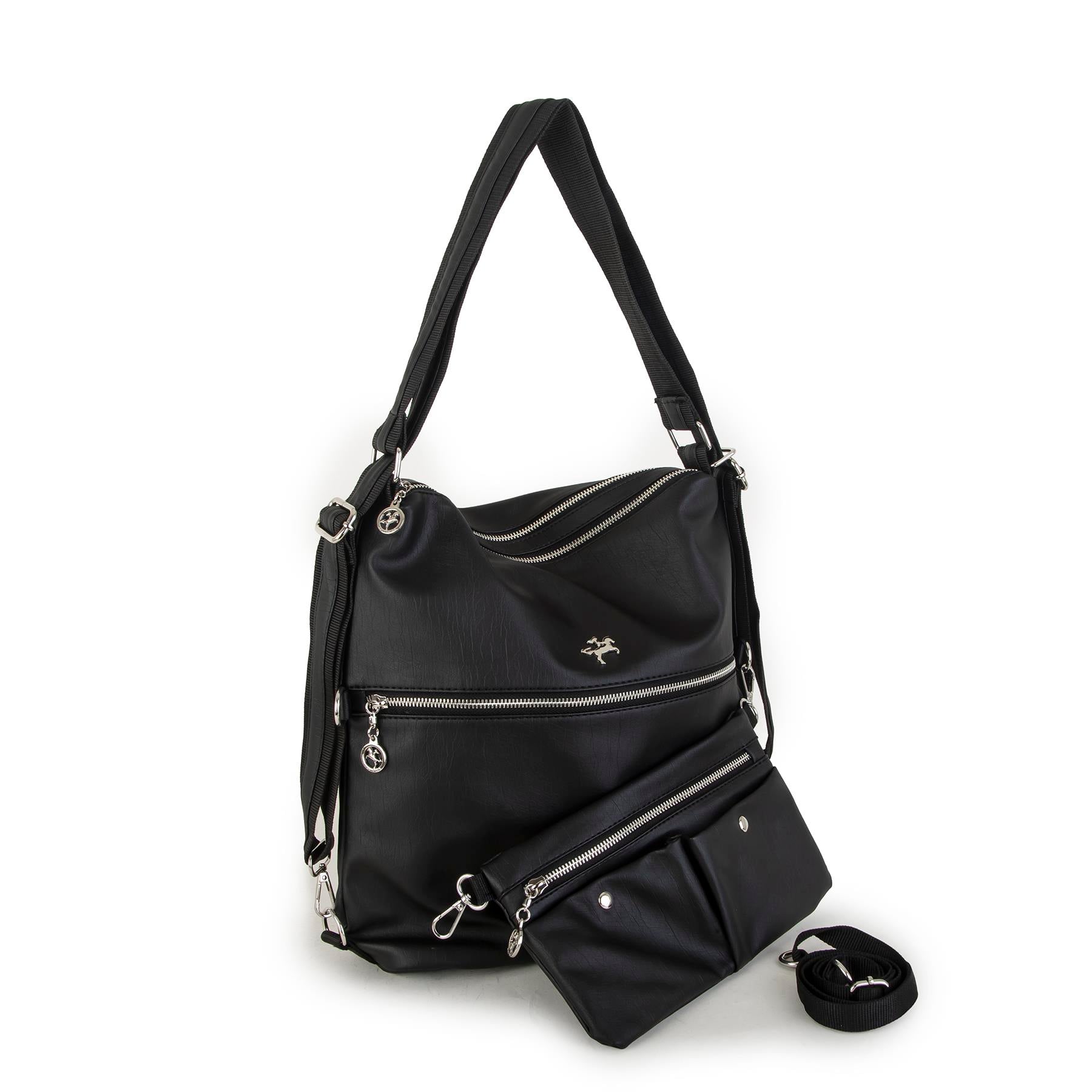 Nas Bag Sırt Çantası ve Omuz Çantası Dönüştürülebilir Tasarımlı Mini Ayrılabilir  Çapraz Çantalı  Ürün  Siyah Yıkamalı (33x33 cm Ebatındadır)