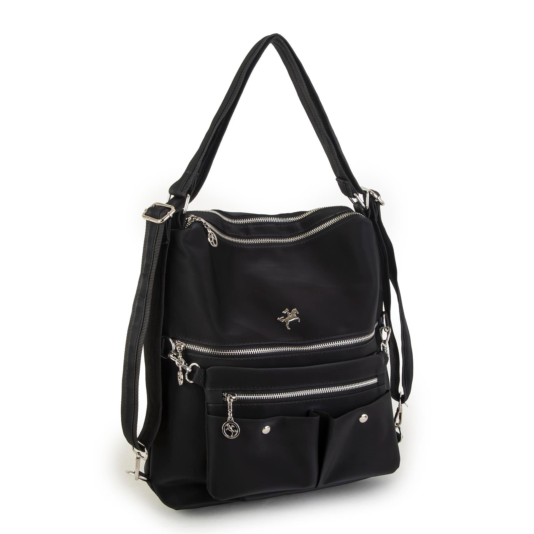Nas Bag Sırt Çantası ve Omuz Çantası Dönüştürülebilir Tasarımlı Ürün Mini Ayrılabilir  Çapraz Çantalı  Siyah  Buzzy  (33x33 cm Ebatındadır)