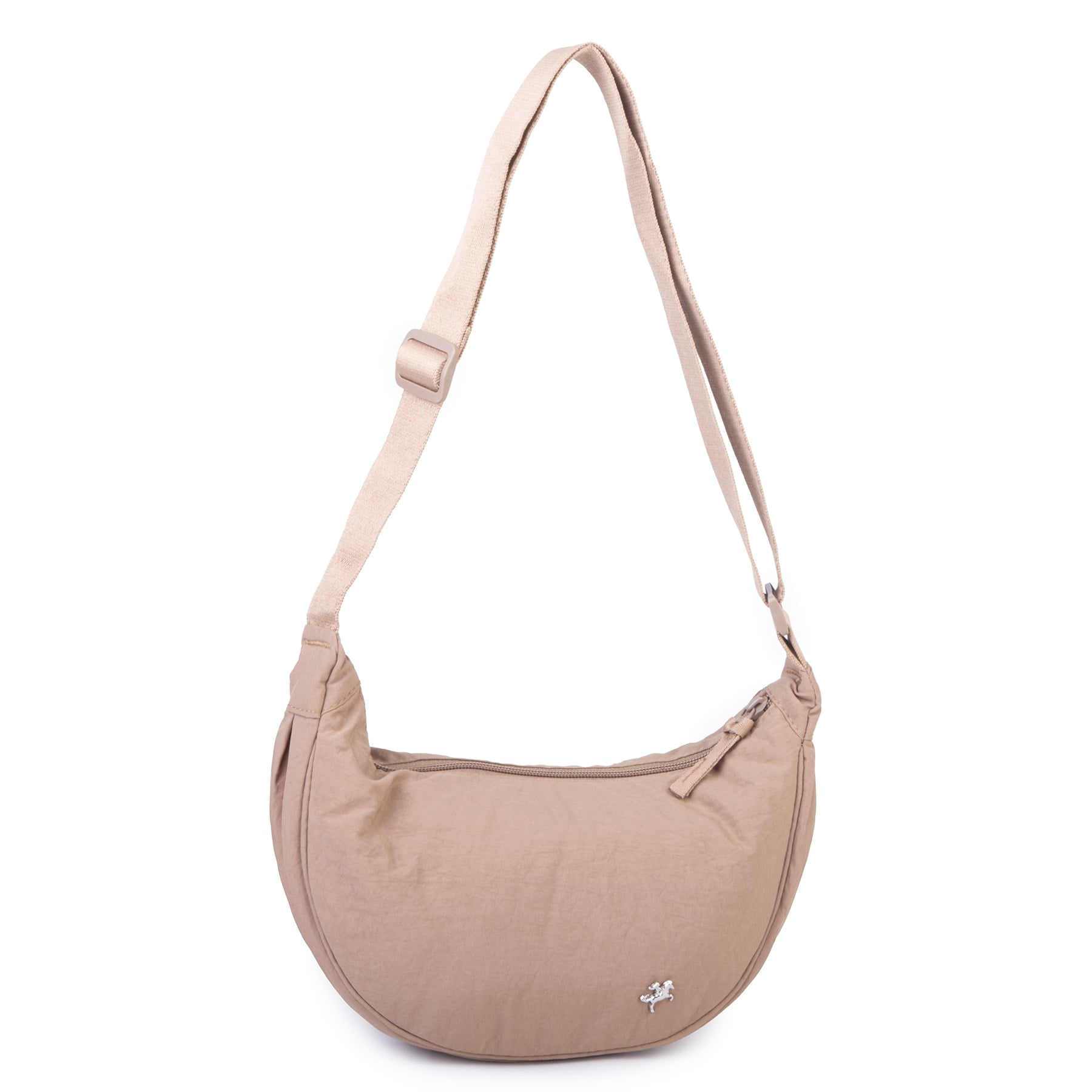 Nas Bag Ultra Hafif Kadın Spor Günlük Nas Bag Minimalist Günlük Ayarlanabilir Askılı Mini Hobo Çanta (en 25 cm ;boy 22 cm ) Vizon