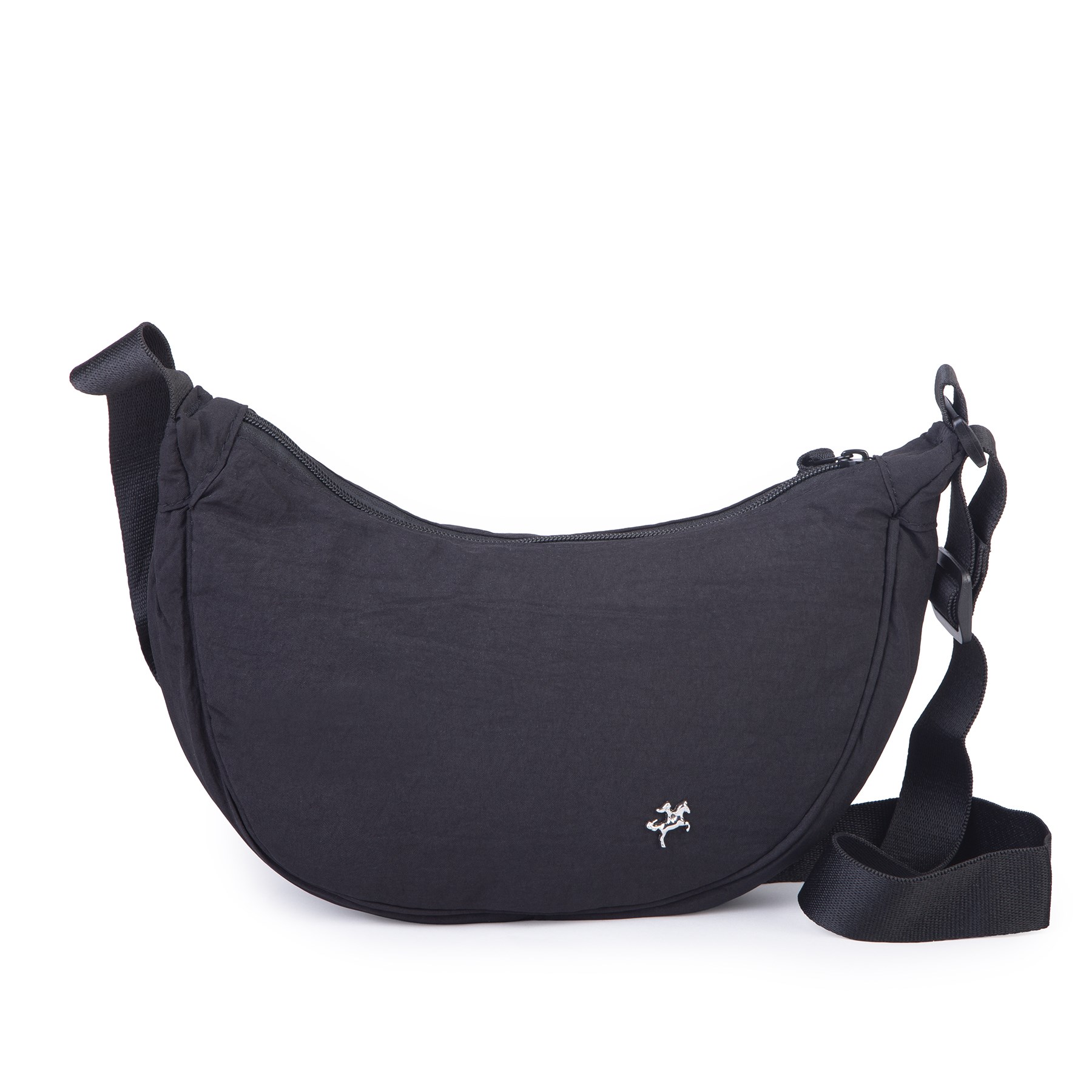 Nas Bag Ultra Hafif Kadın Spor Günlük Nas Bag Minimalist Günlük Ayarlanabilir Askılı Mini Hobo Çanta (en 25 cm ;boy 22 cm ) Siyah